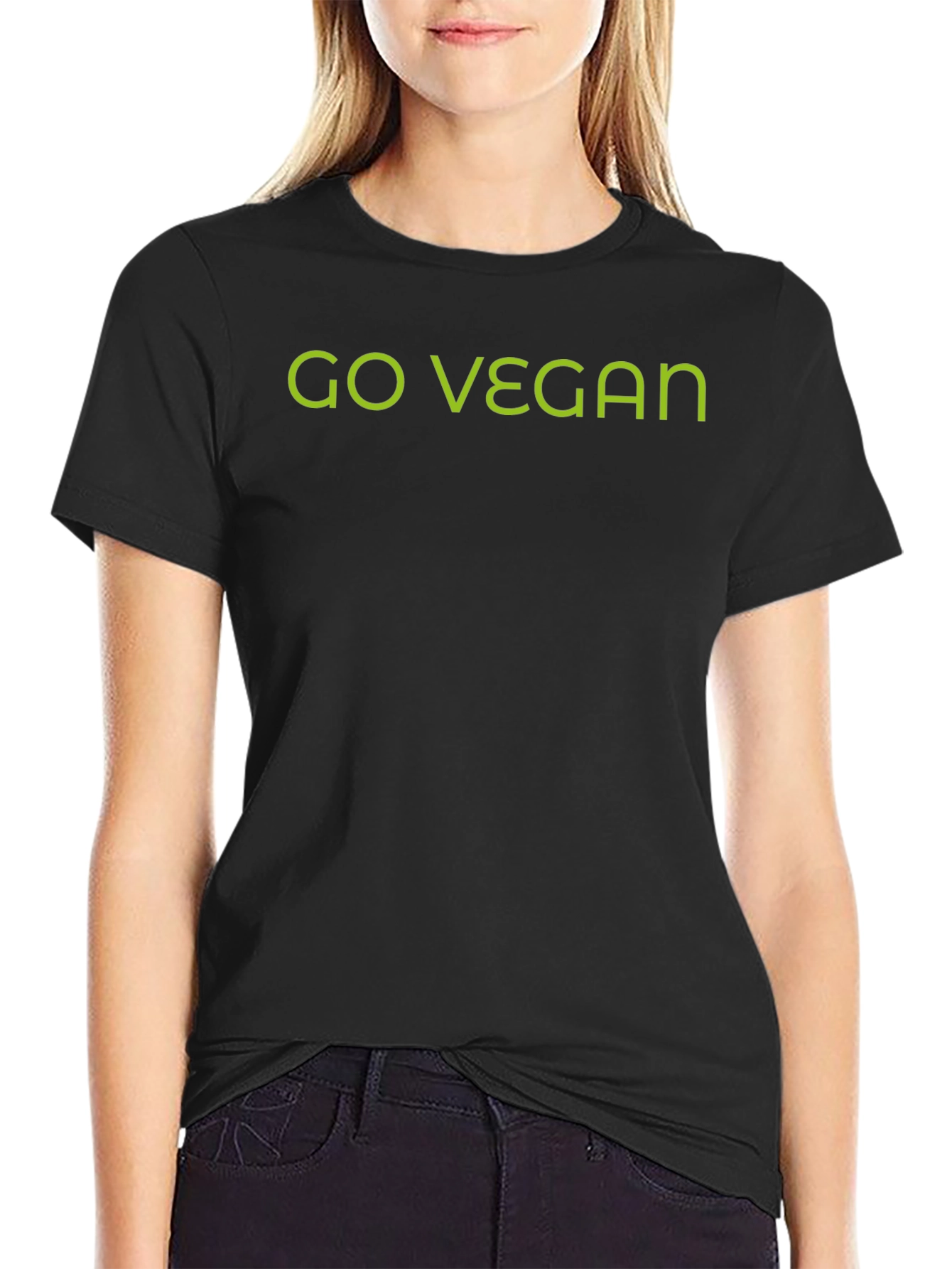 Go Vegan Graphic Tee - Mens Black T-Shirt