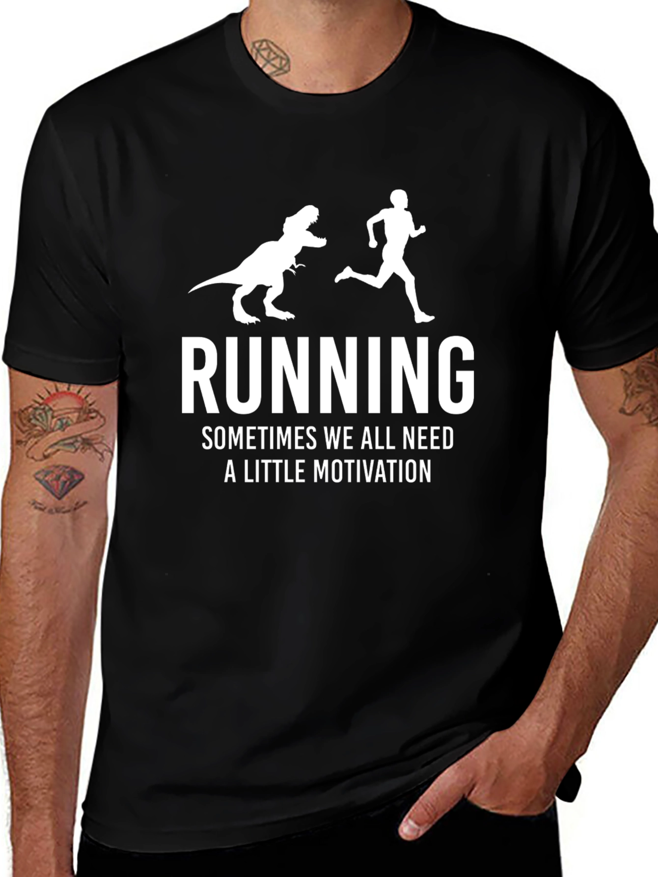 Running T-Shirt - Dinosaur Motivation