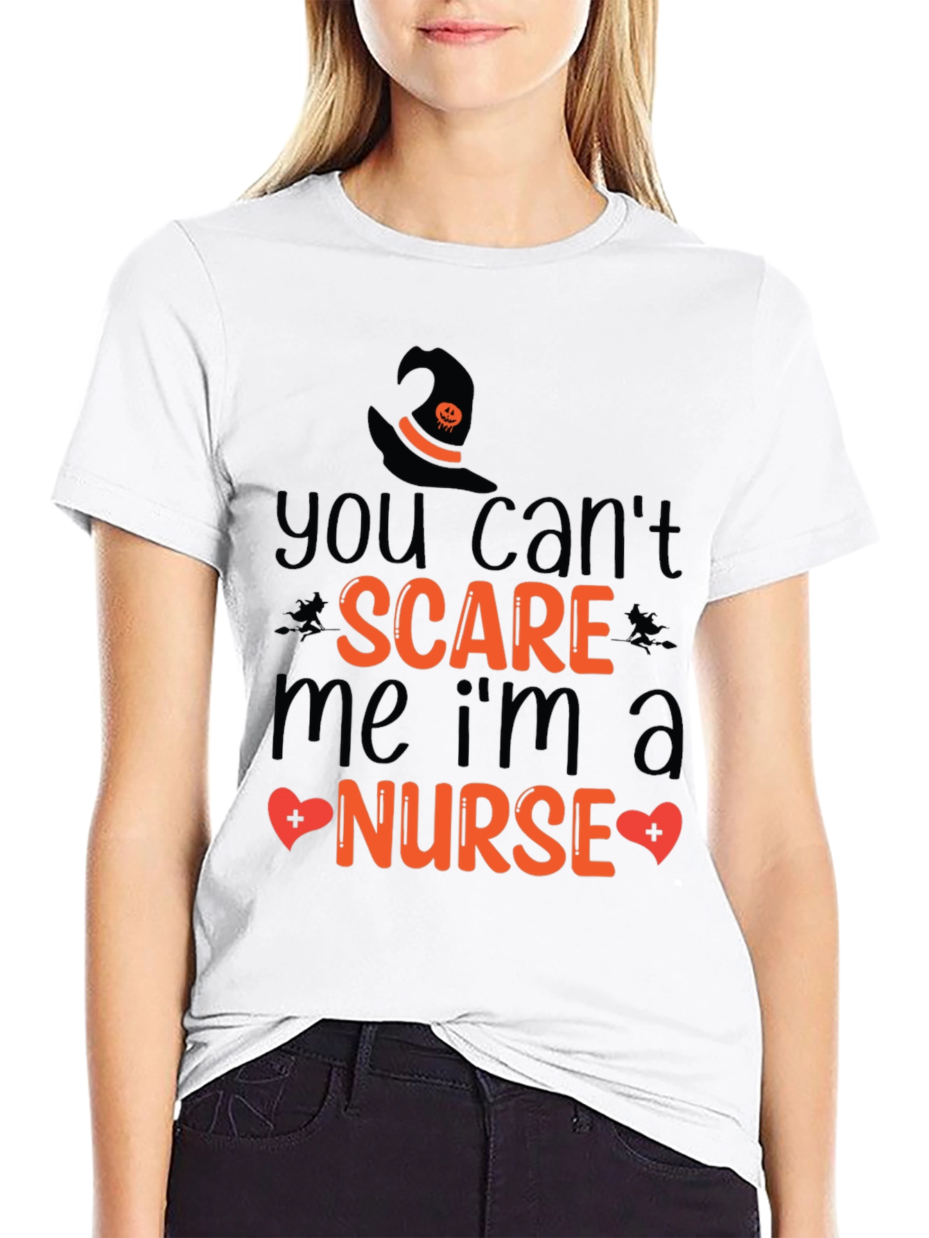 You Cant Scare Me Nurse Halloween T-Shirt