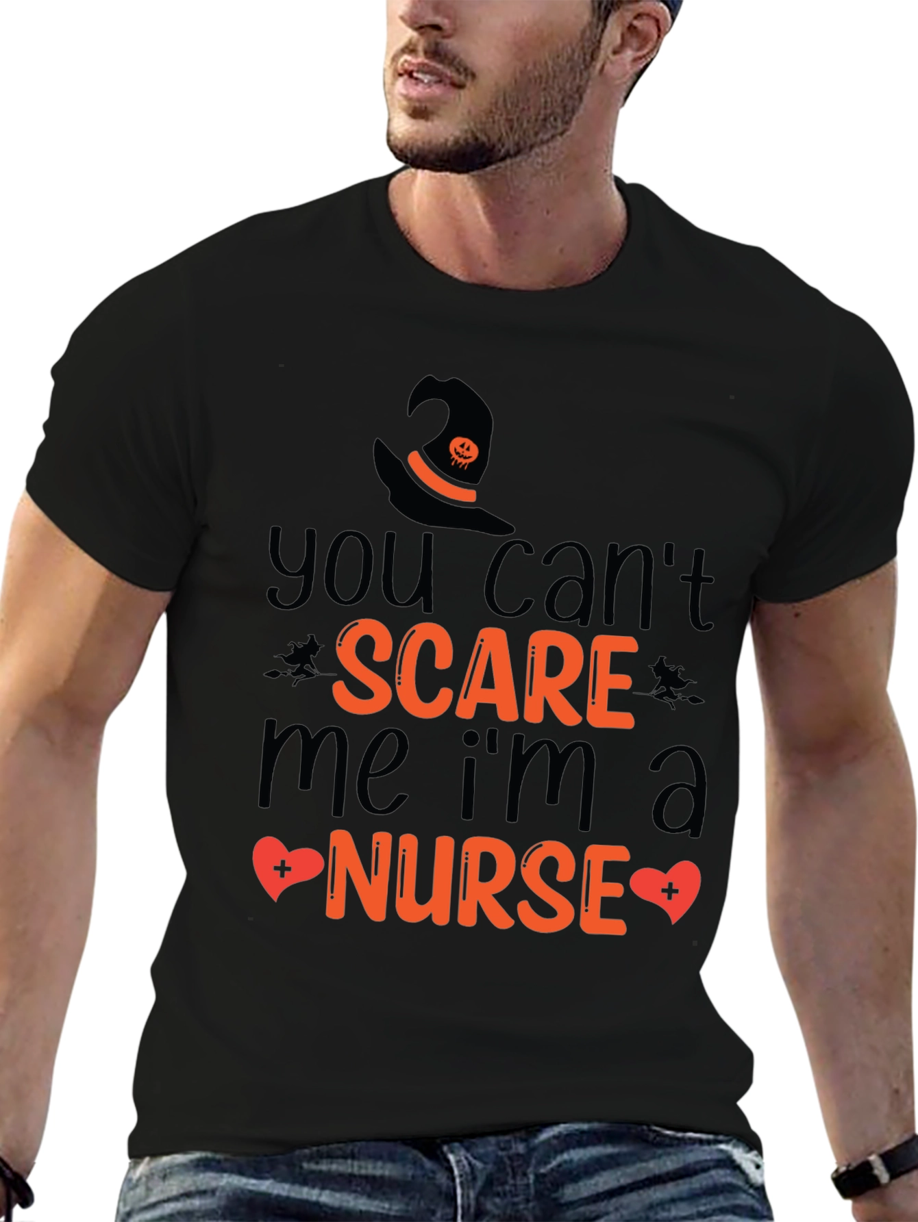You Cant Scare Me Nurse Halloween T-Shirt