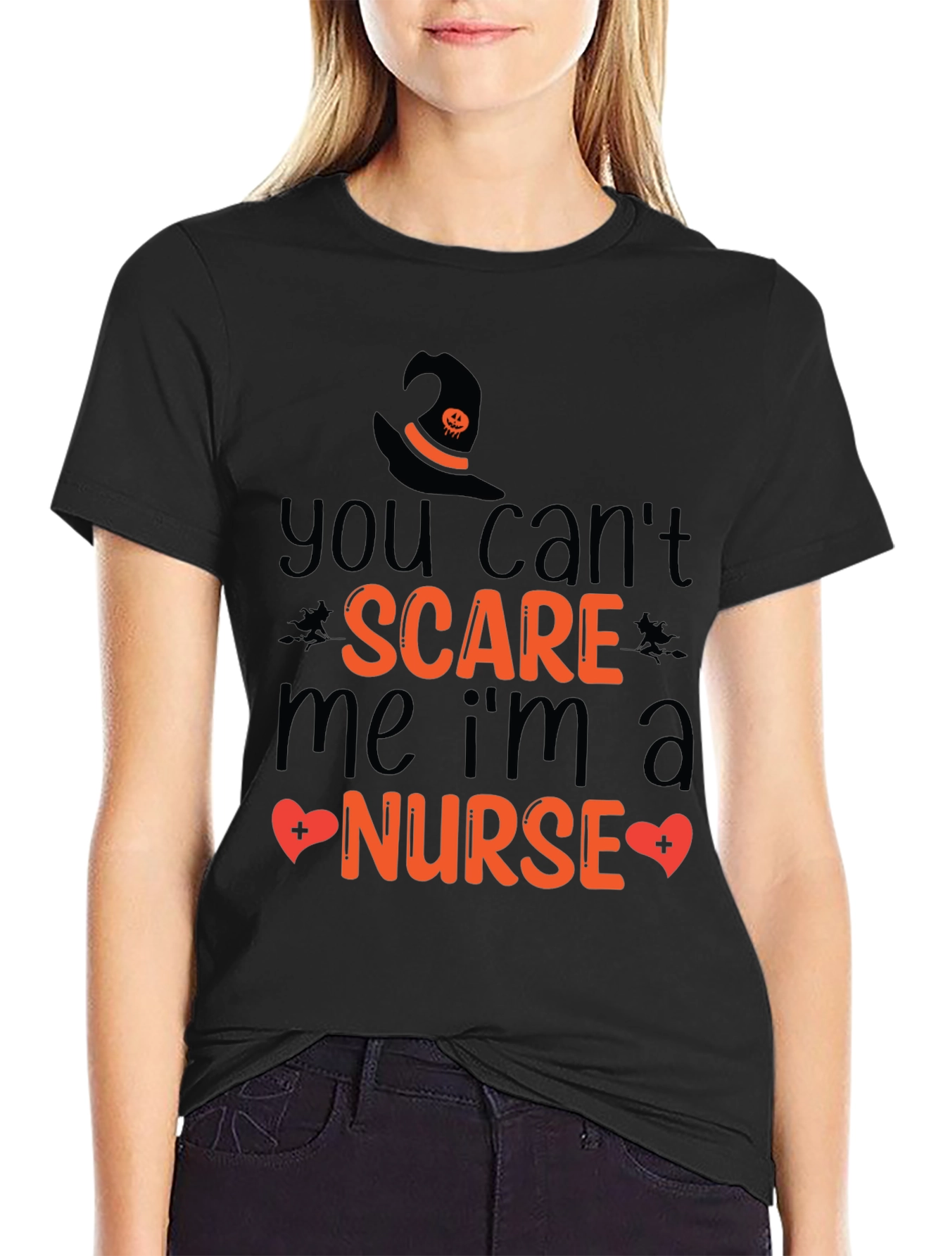 You Cant Scare Me Nurse Halloween T-Shirt