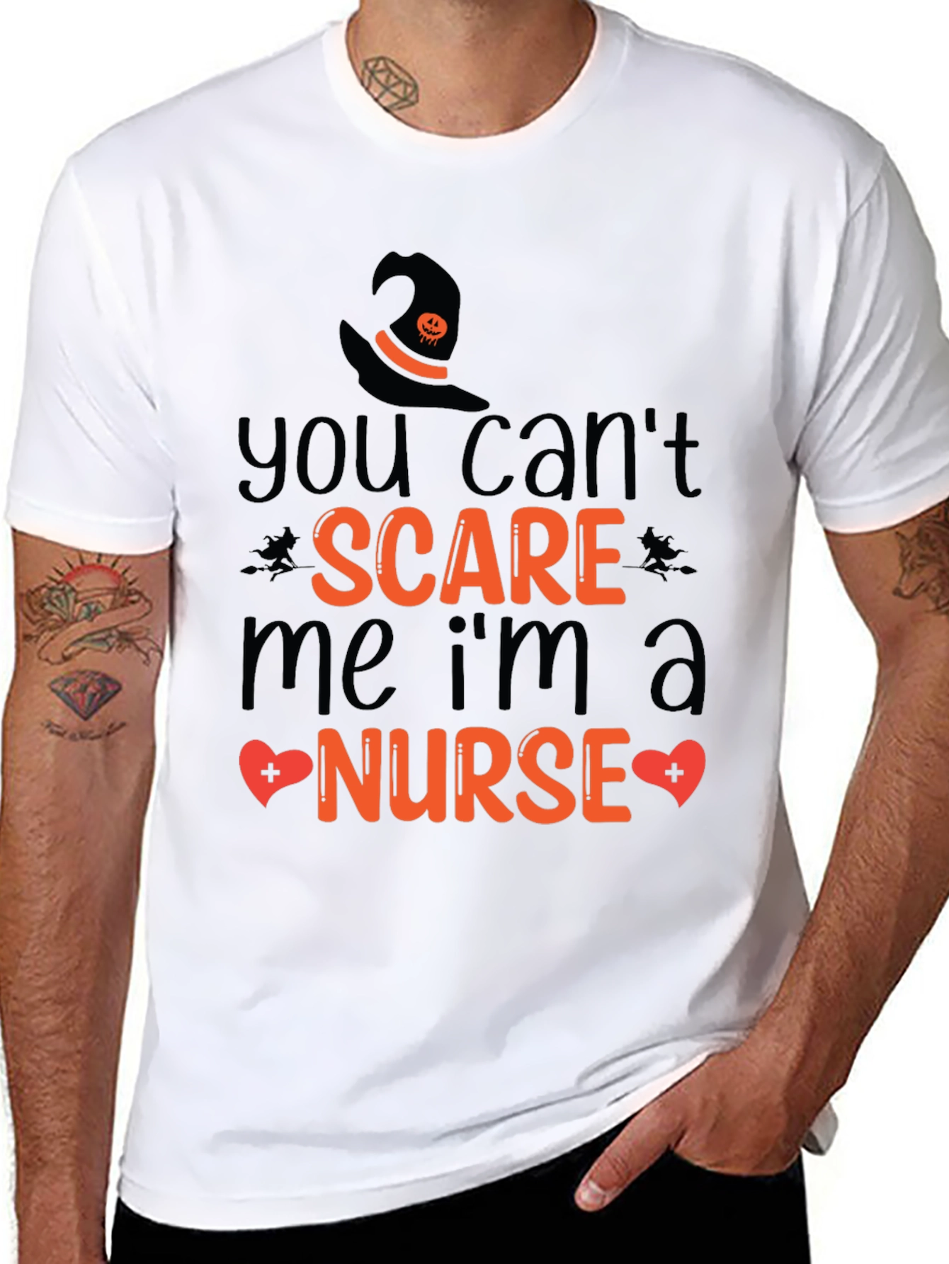 You Cant Scare Me Nurse Halloween T-Shirt
