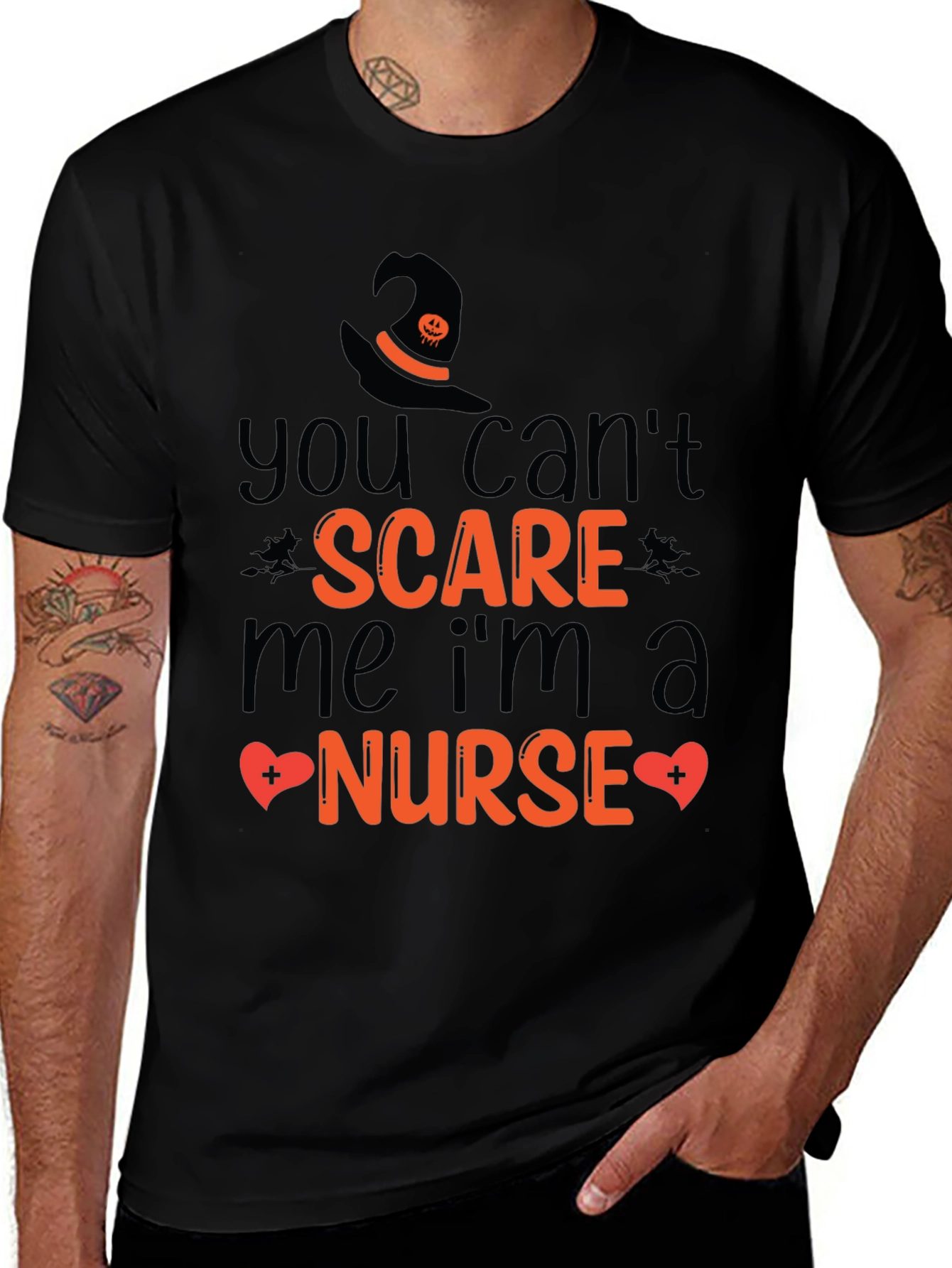 You Cant Scare Me Nurse Halloween T-Shirt