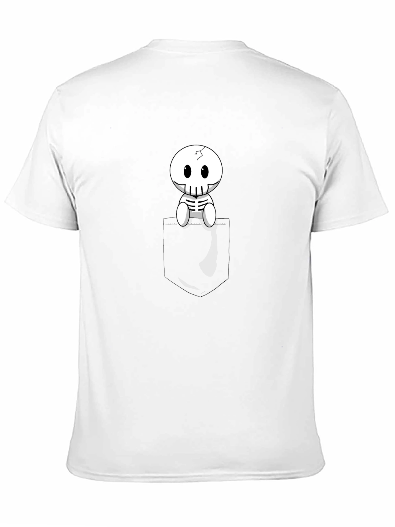 Pocket Skeleton Graphic Tee - Black