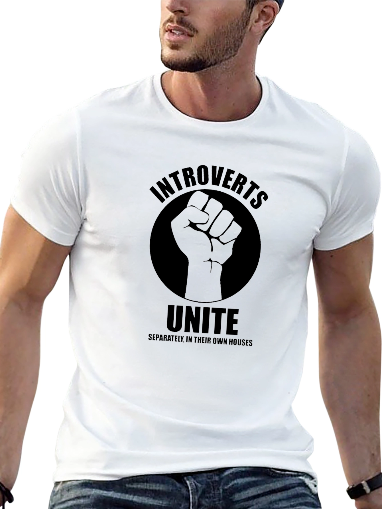 Introverts Unite T-Shirt - Black Graphic Tee