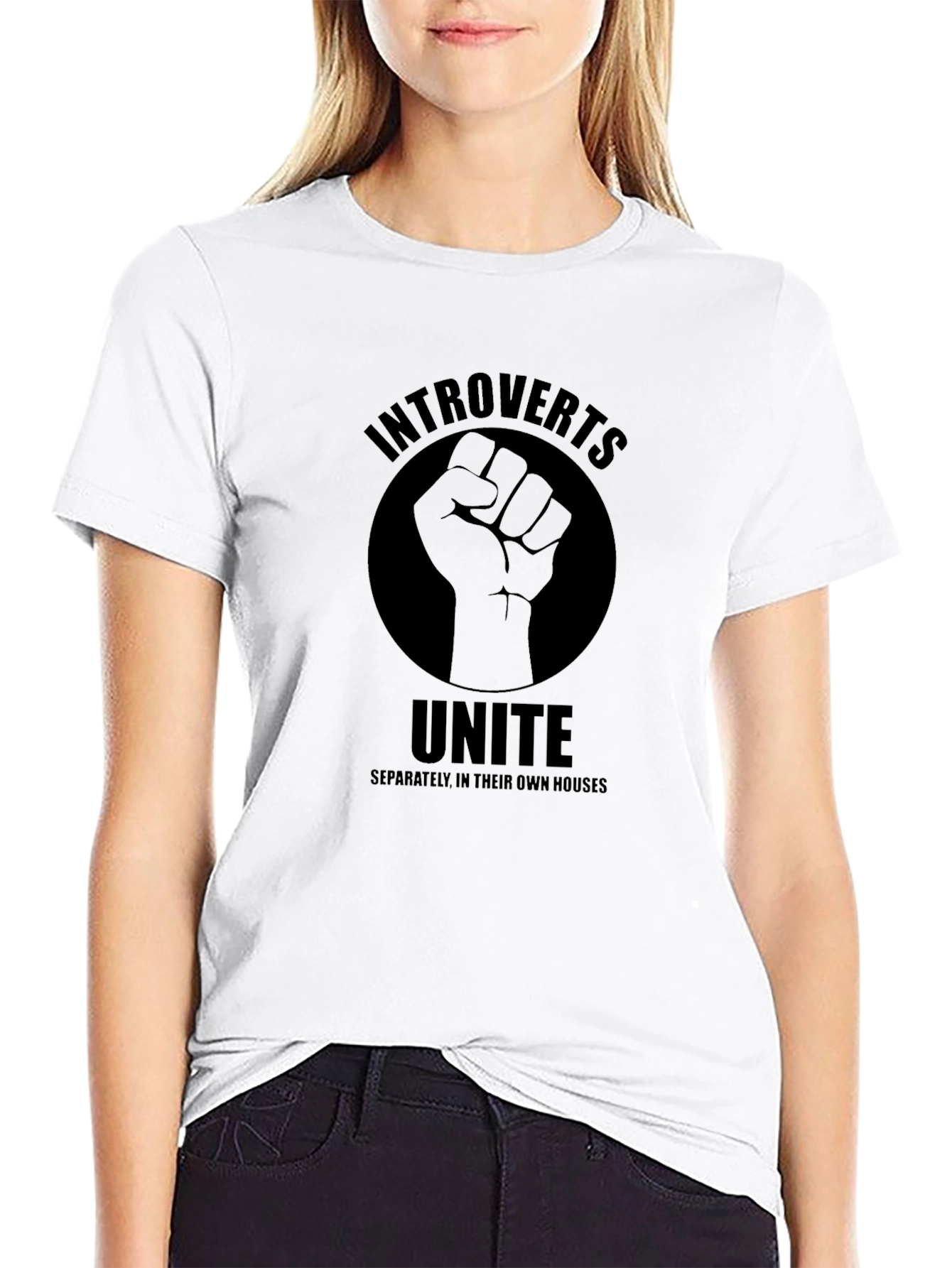 Introverts Unite T-Shirt - Black Graphic Tee