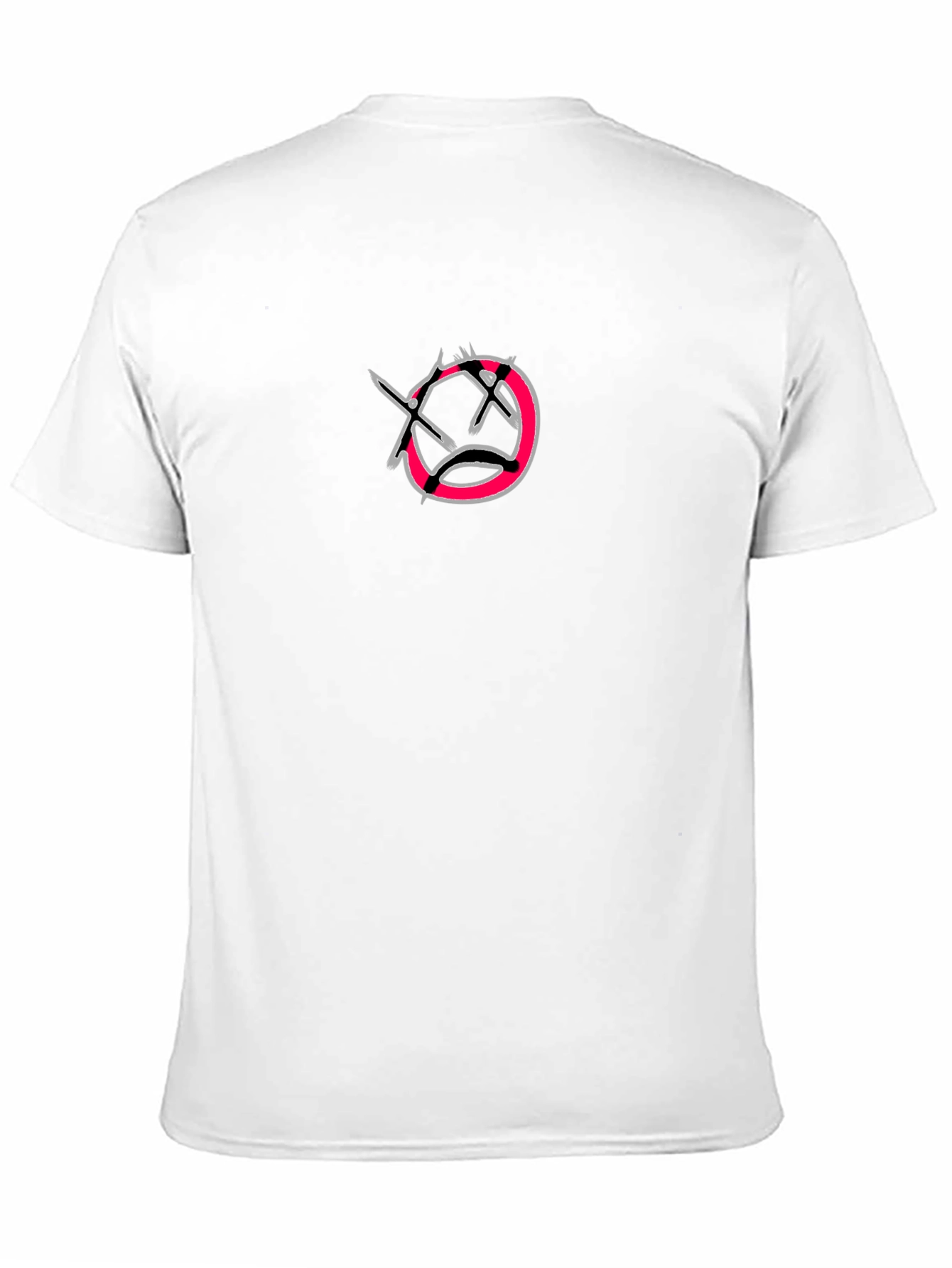 Edgy Graphic Tee - Neon Sad Face Design