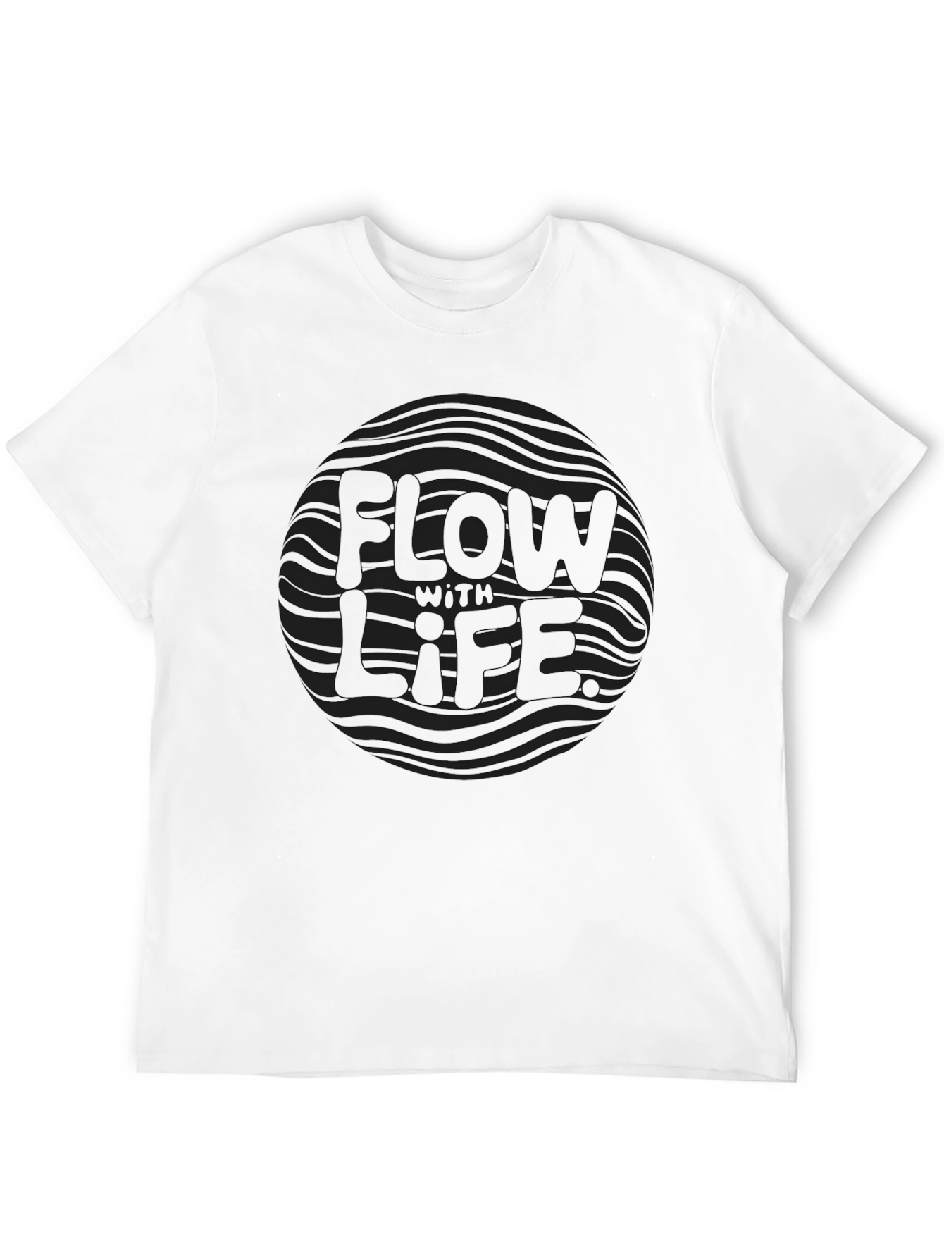 Flow With Life Black Graphic Tee