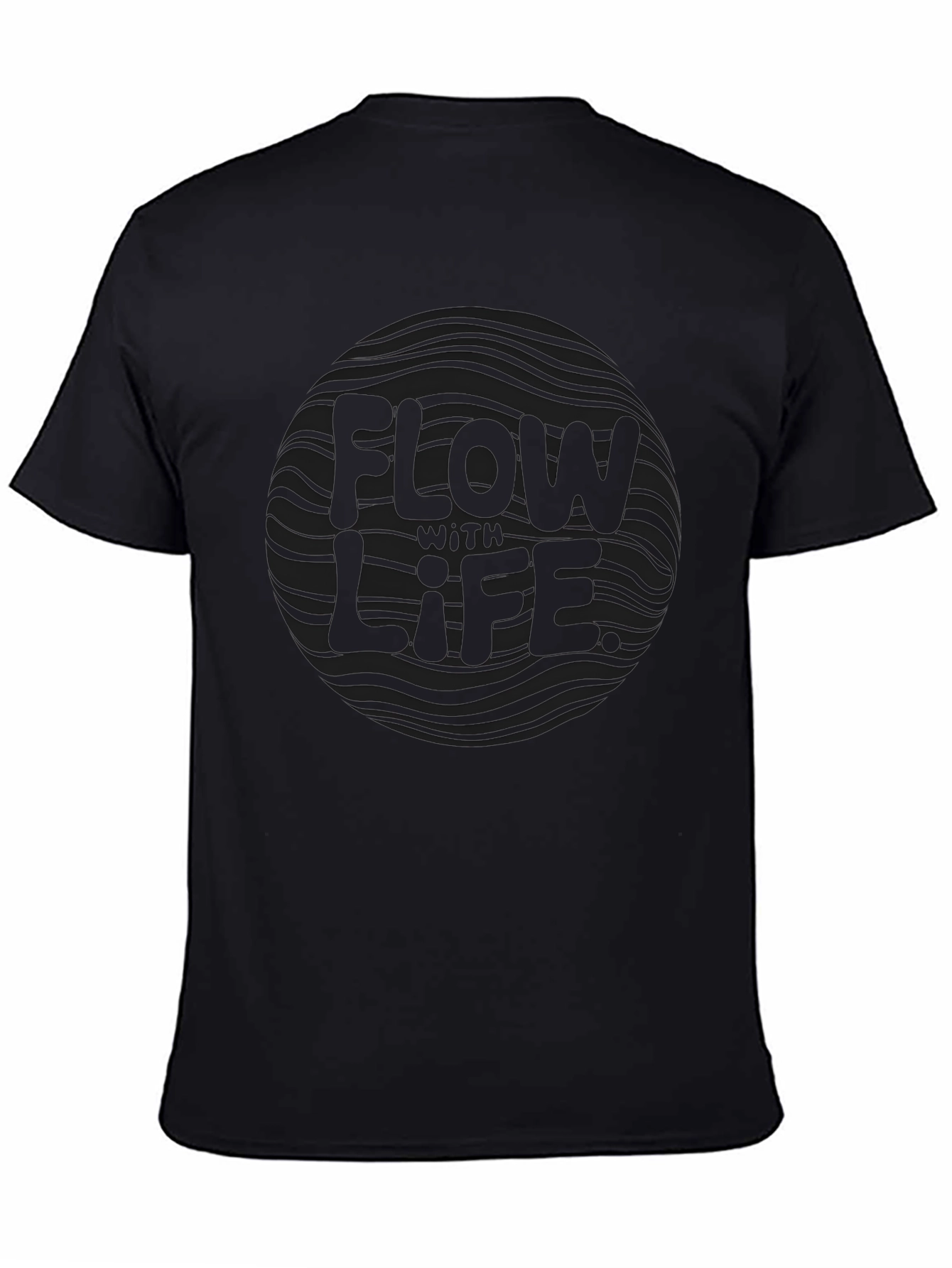 Flow With Life Black Graphic Tee