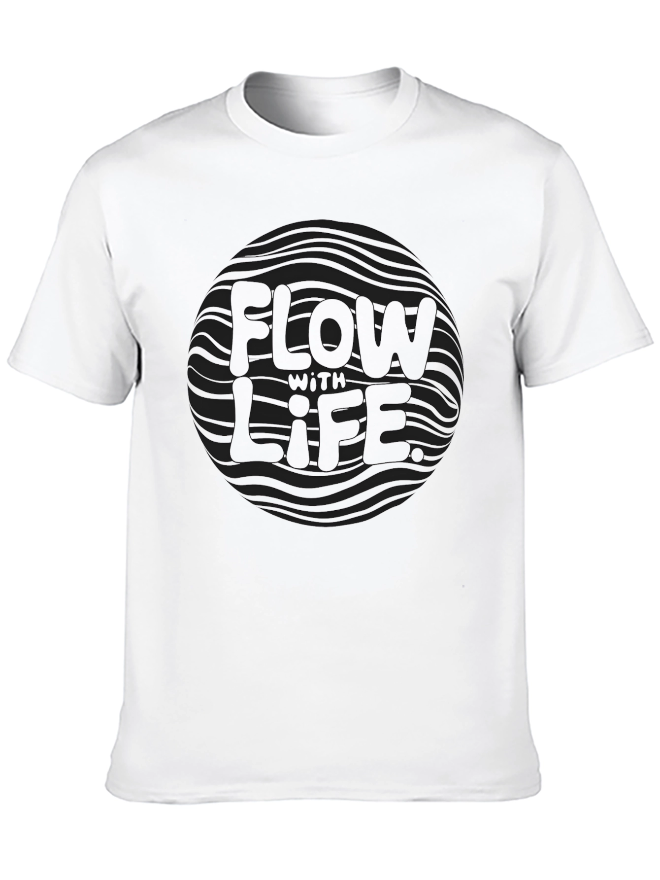Flow With Life Black Graphic Tee