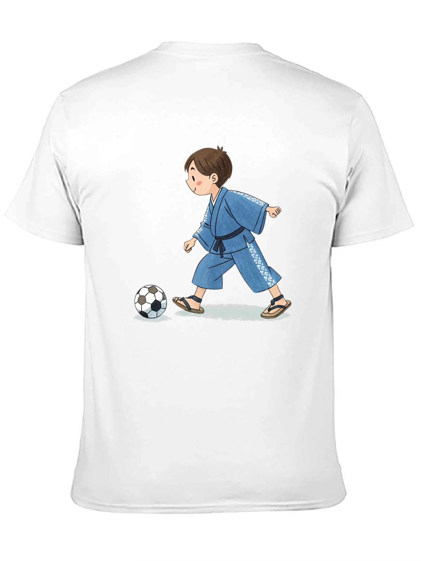 Boy in Kimono T-Shirt - Soccer Style