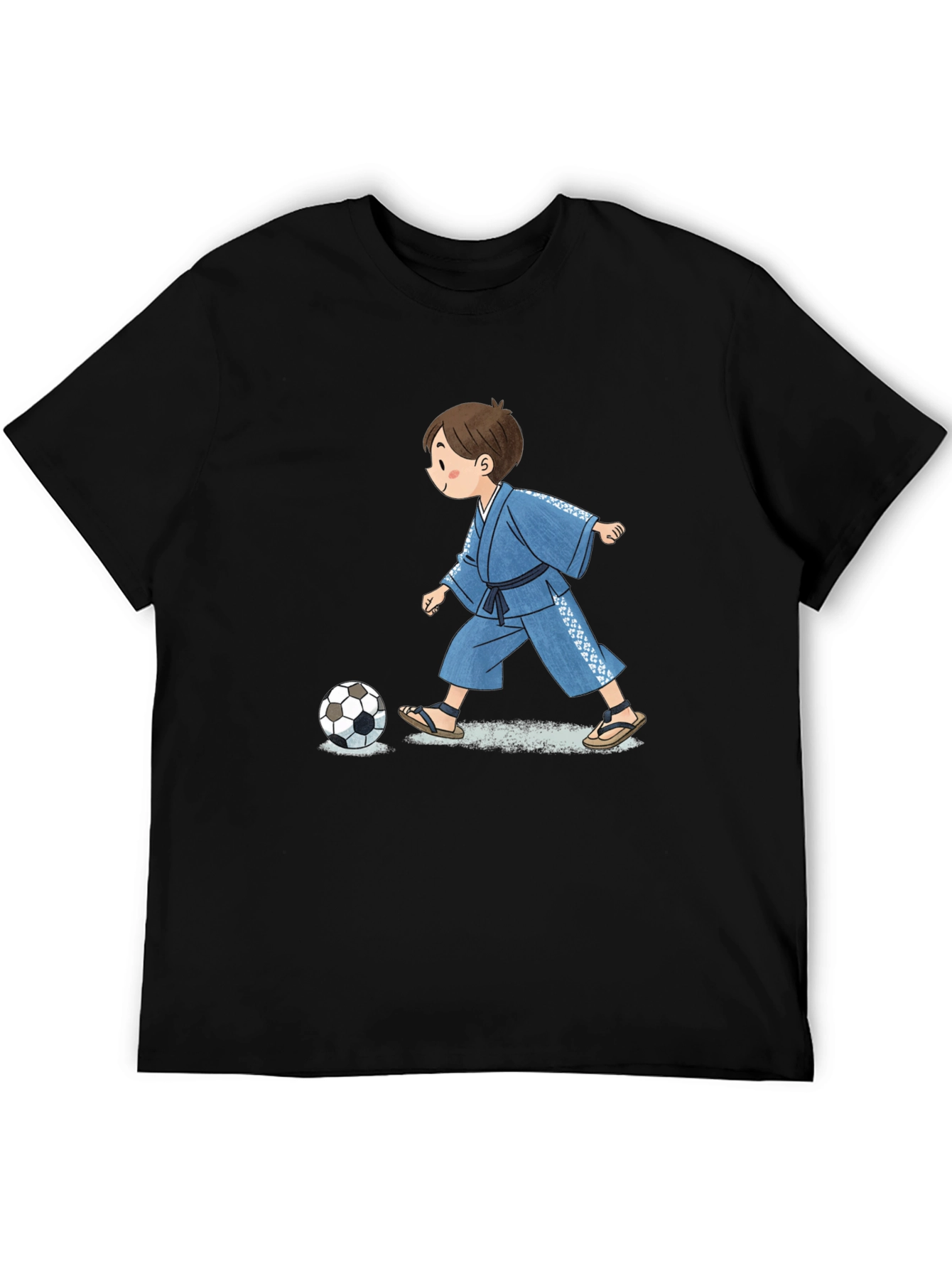 Boy in Kimono T-Shirt - Soccer Style