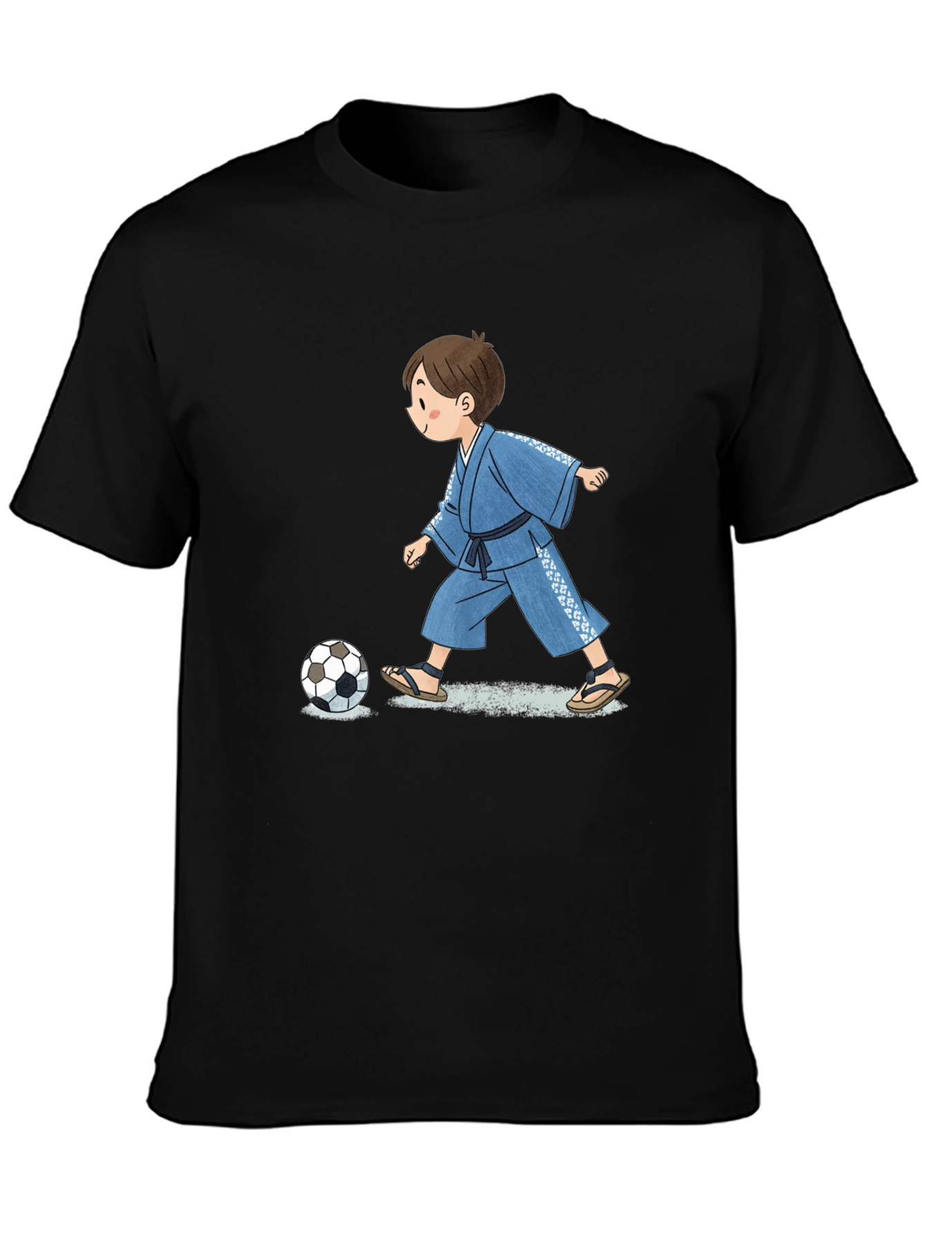 Boy in Kimono T-Shirt - Soccer Style
