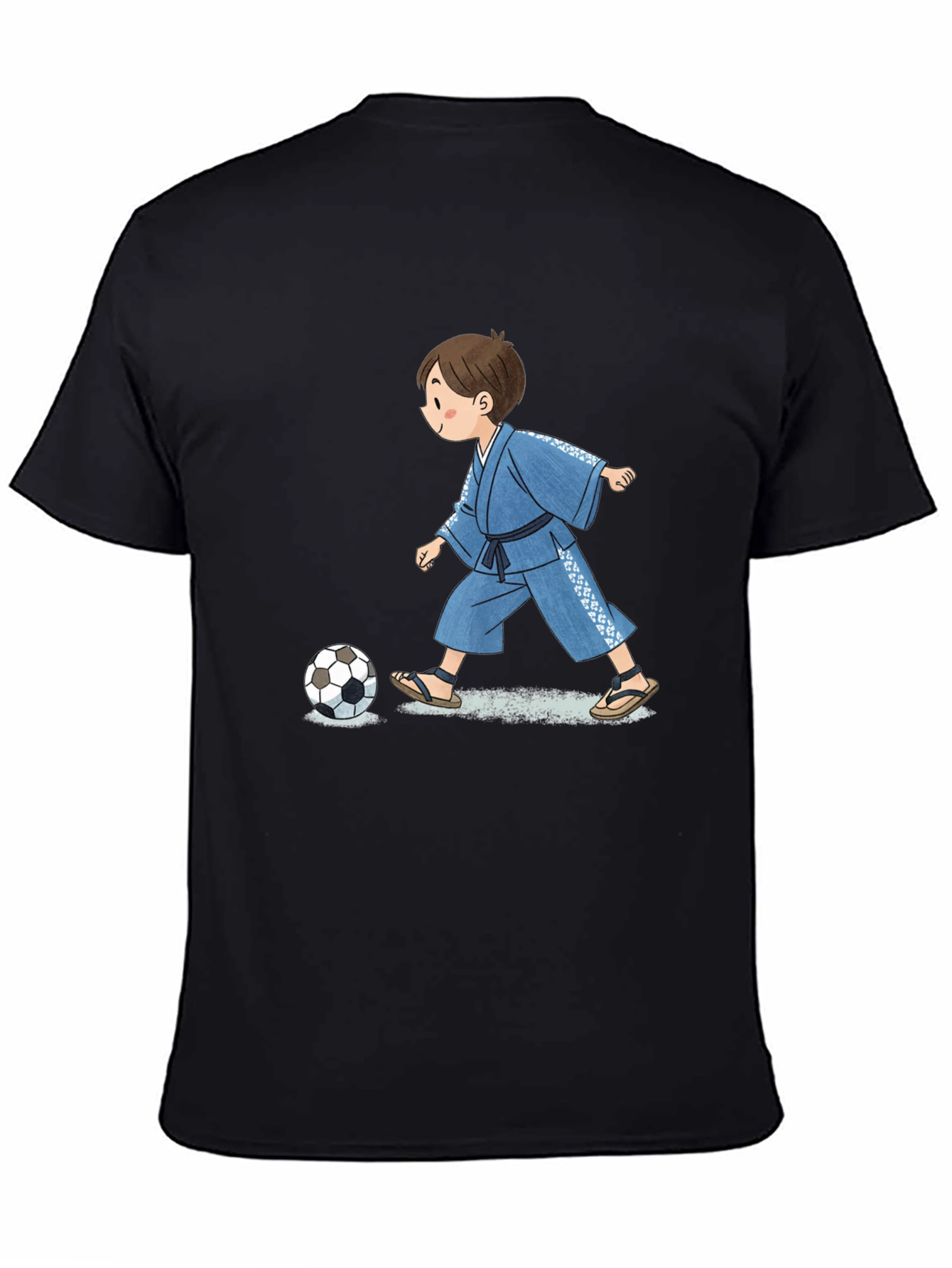Boy in Kimono T-Shirt - Soccer Style
