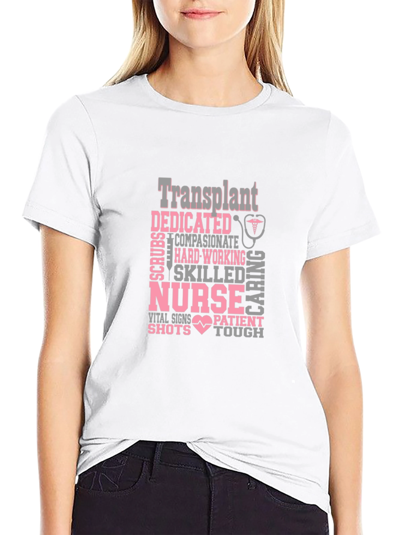 Transplant Nurse T-Shirt - Dedicated Caring Skilled Tee