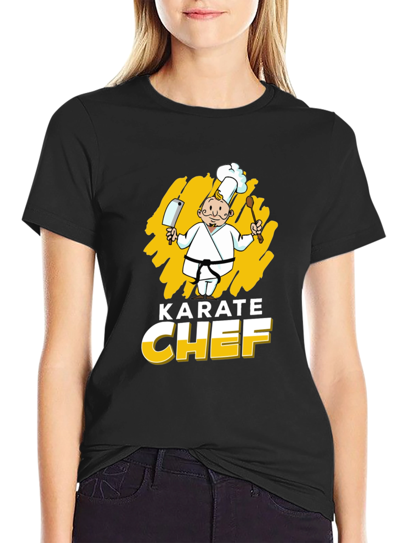 Karate Chef Graphic T-Shirt - Black