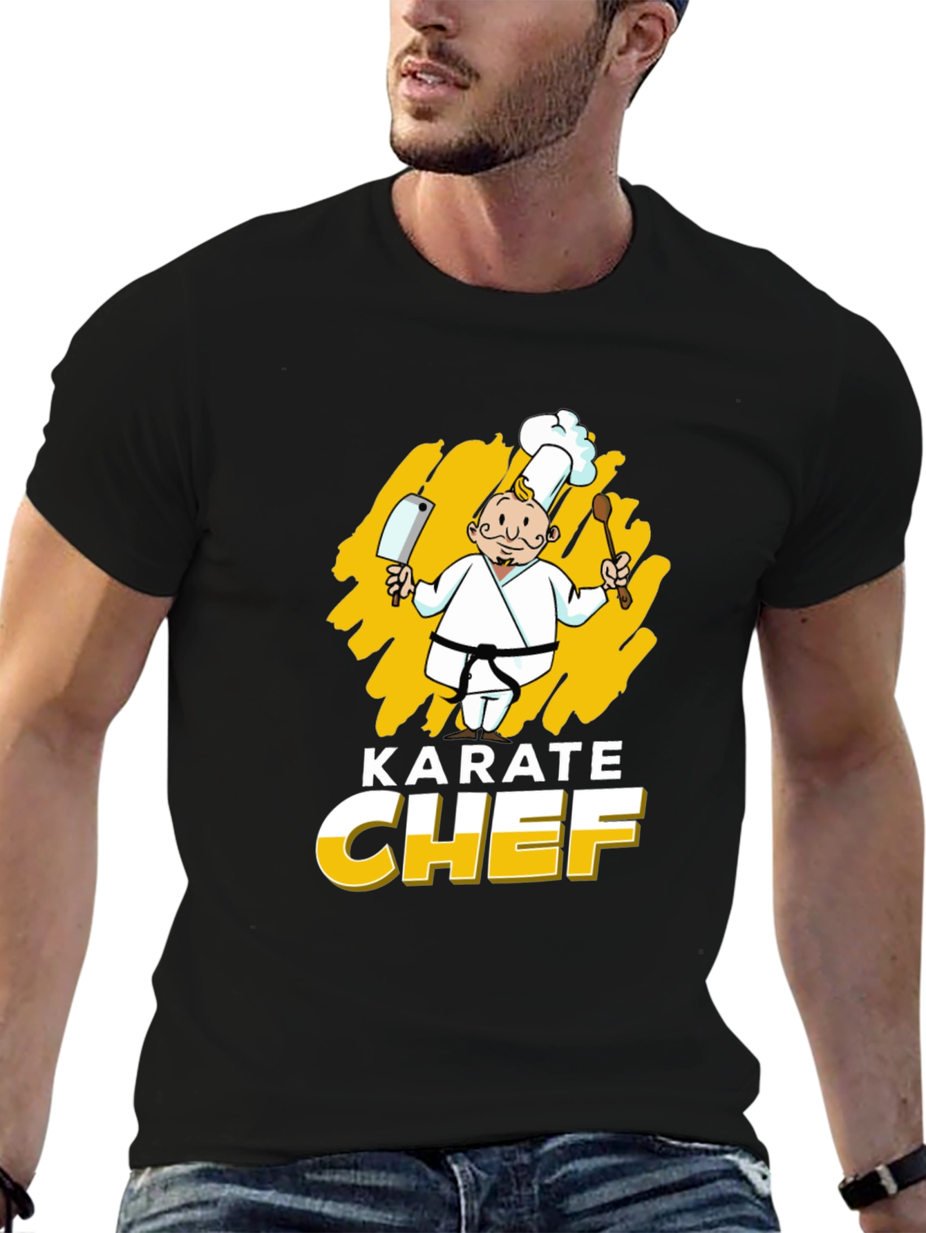 Karate Chef Graphic T-Shirt - Black