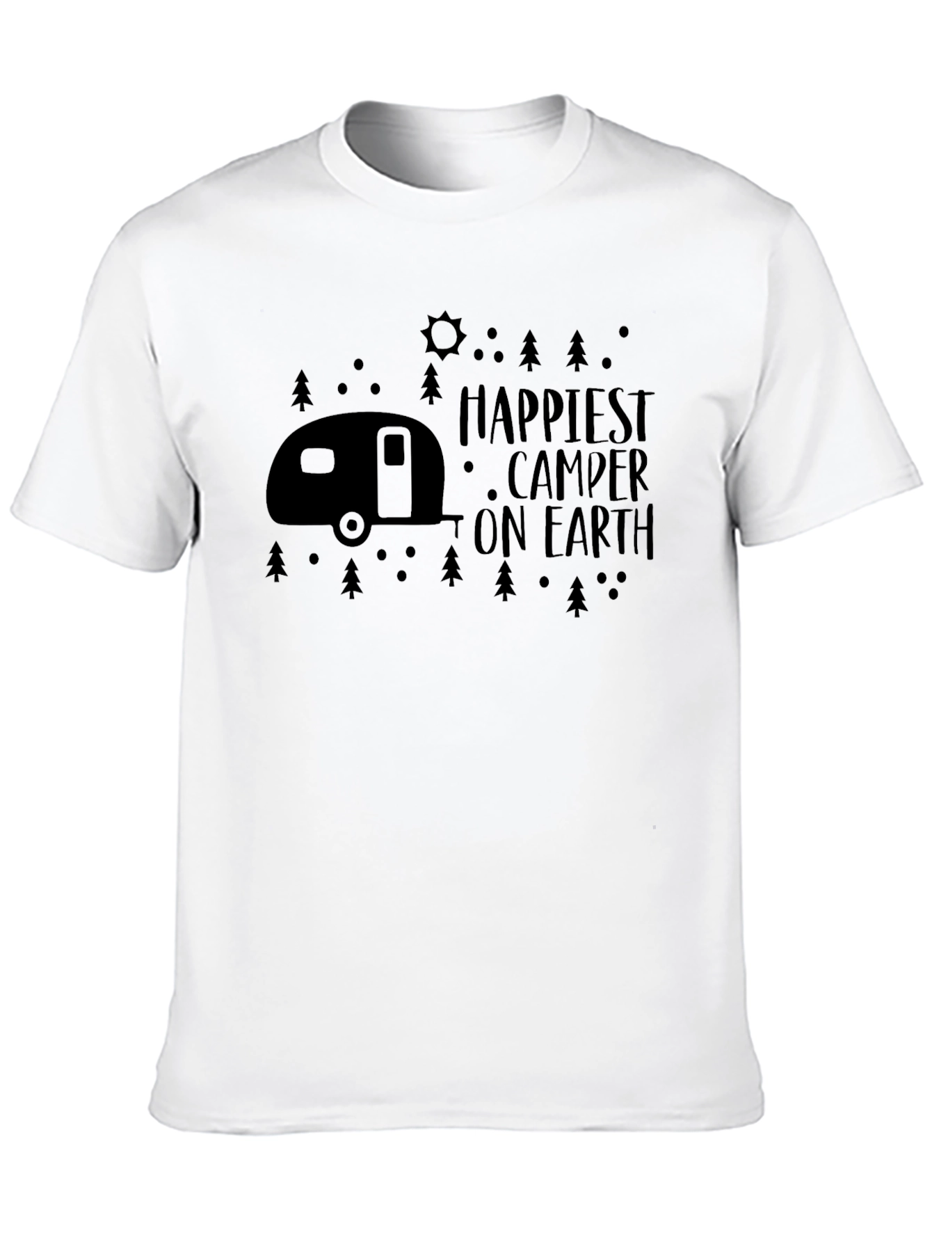 Happiest Camper on Earth Black Graphic T-Shirt