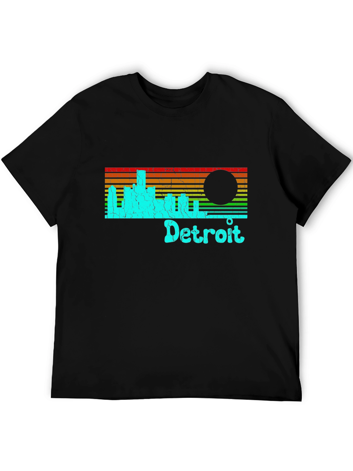 Detroit Skyline Retro T-Shirt