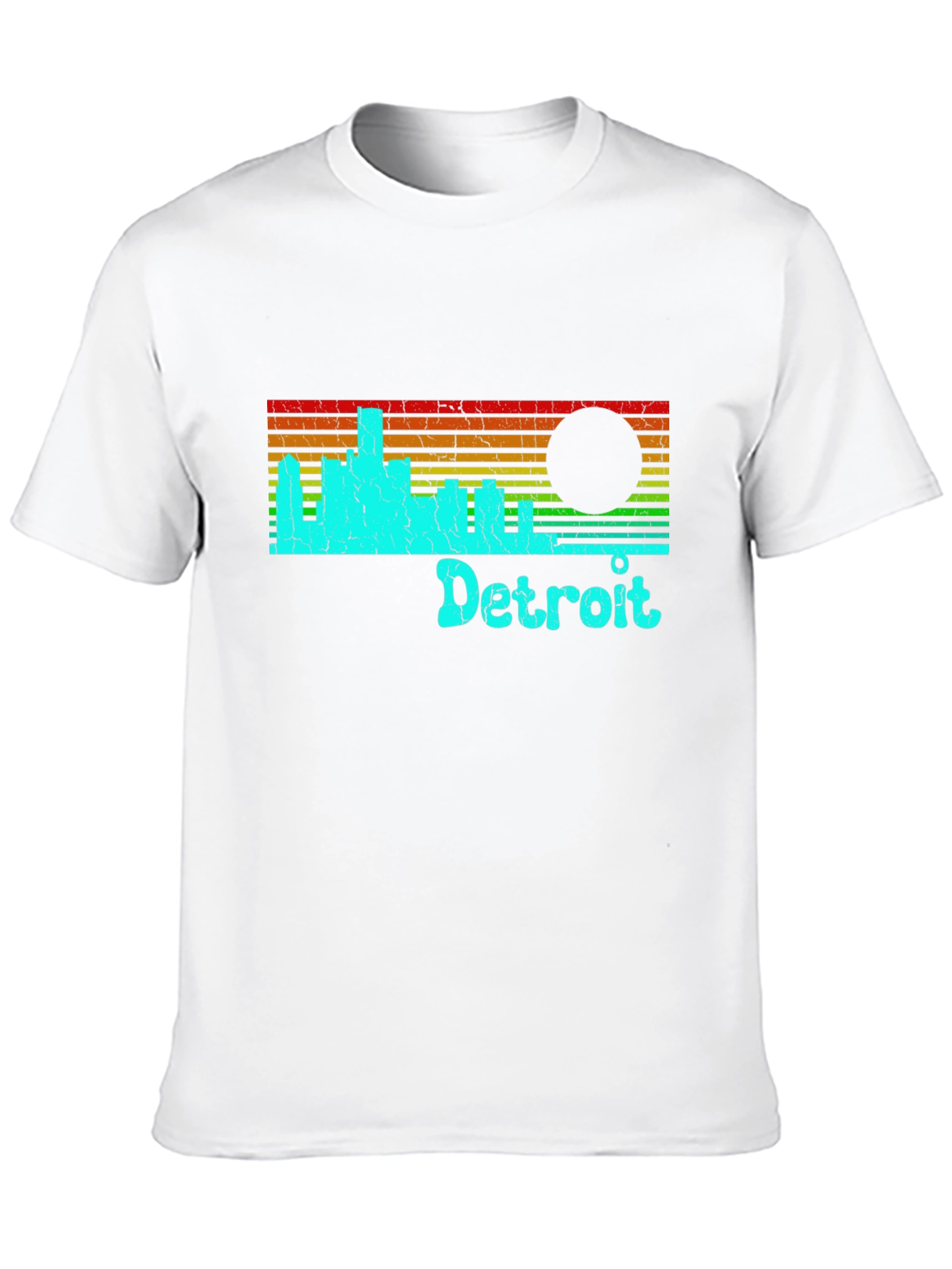 Detroit Skyline Retro T-Shirt