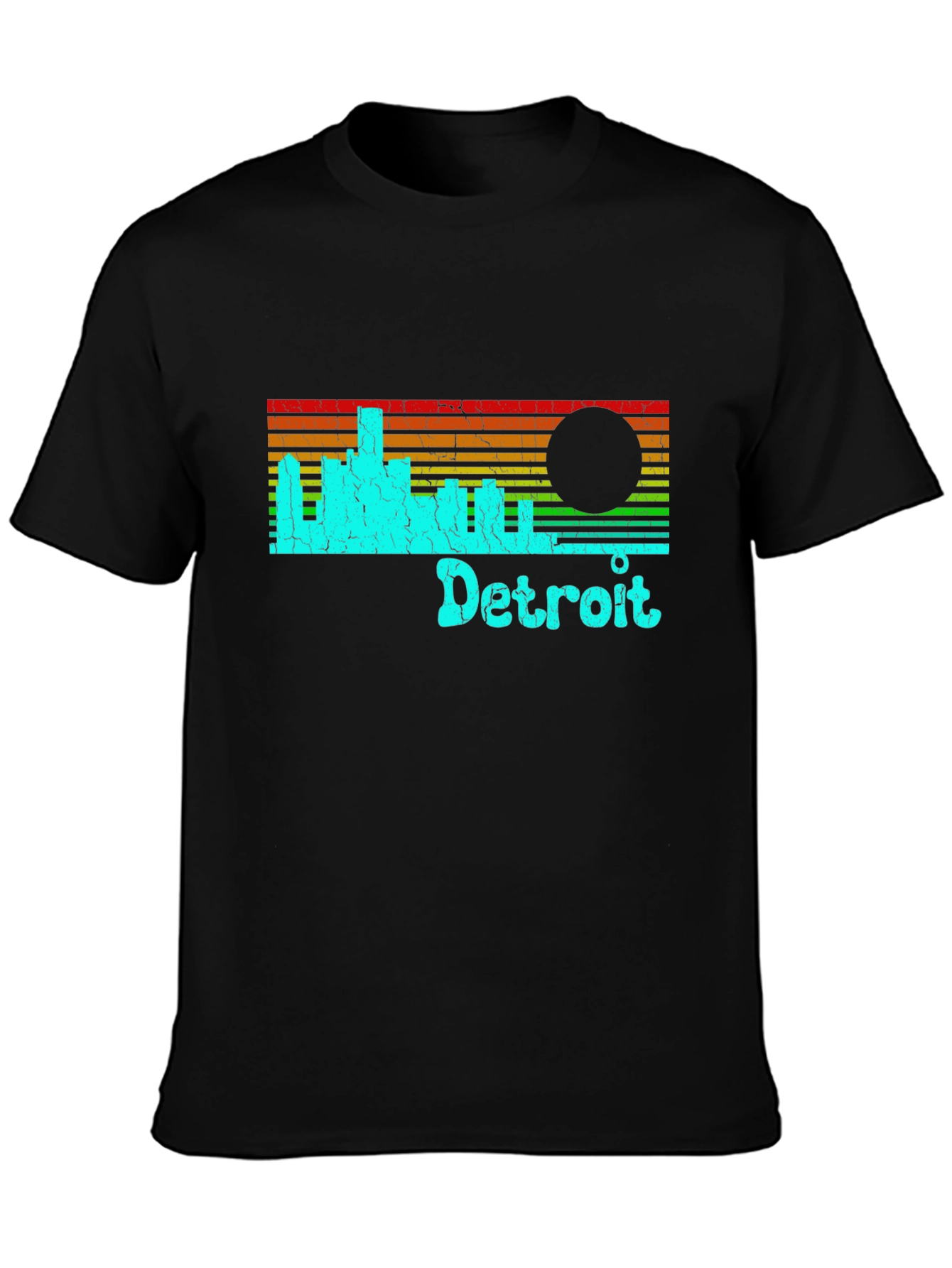Detroit Skyline Retro T-Shirt
