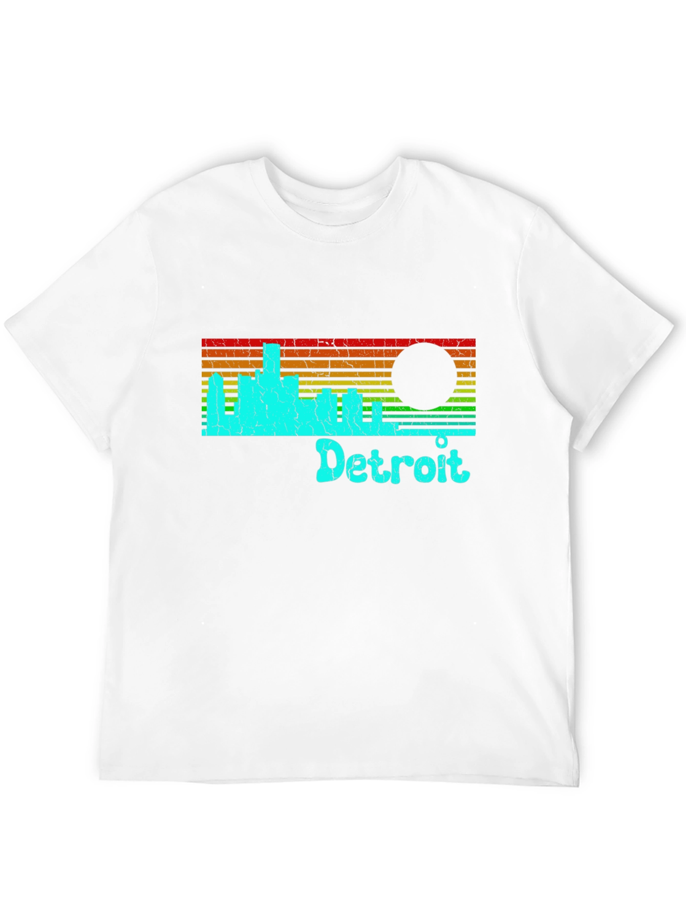 Detroit Skyline Retro T-Shirt