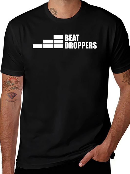 Beat Droppers Graphic Tee - Black Cotton T-Shirt