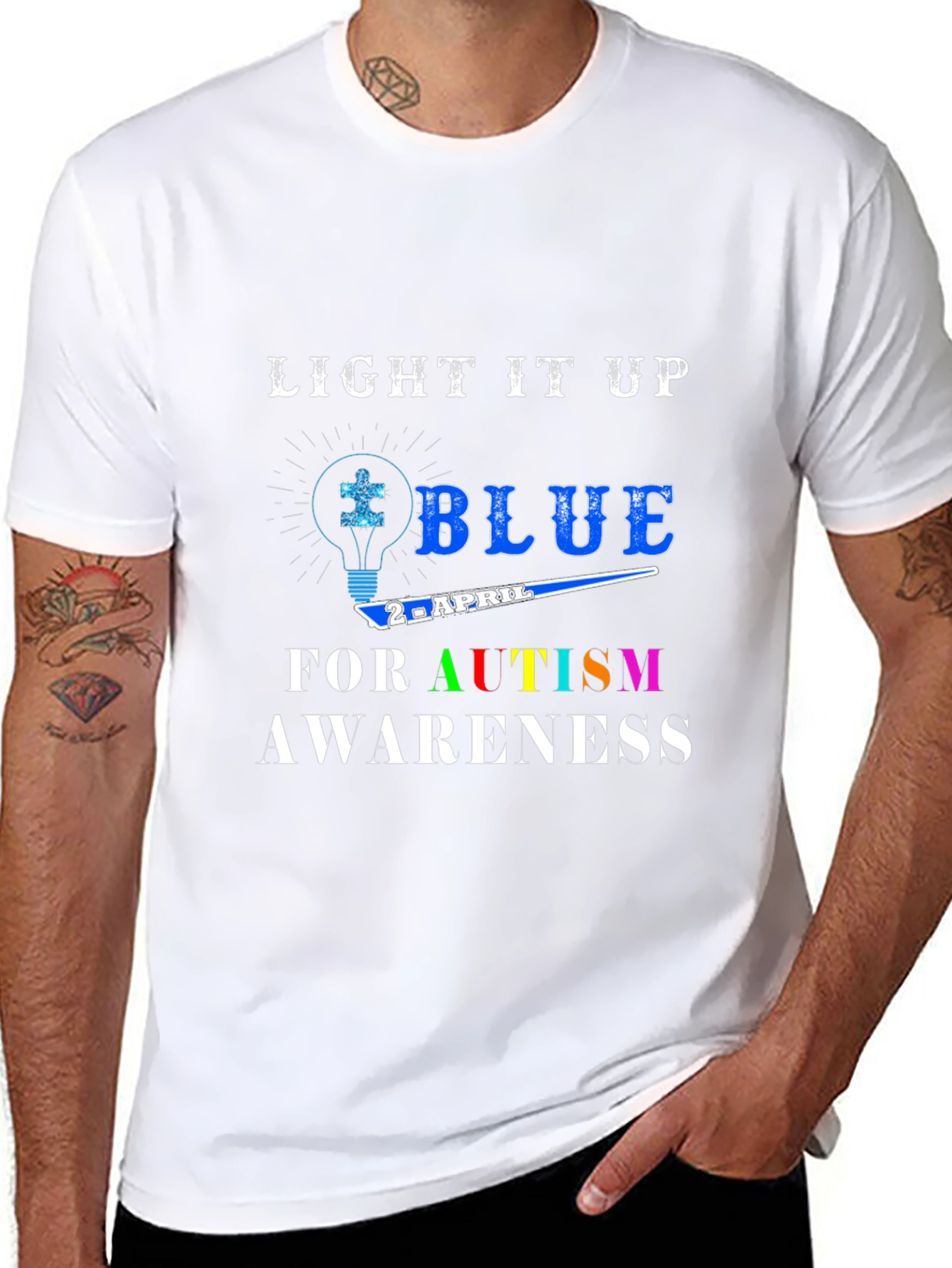 Autism Awareness T-Shirt - Light It Up Blue