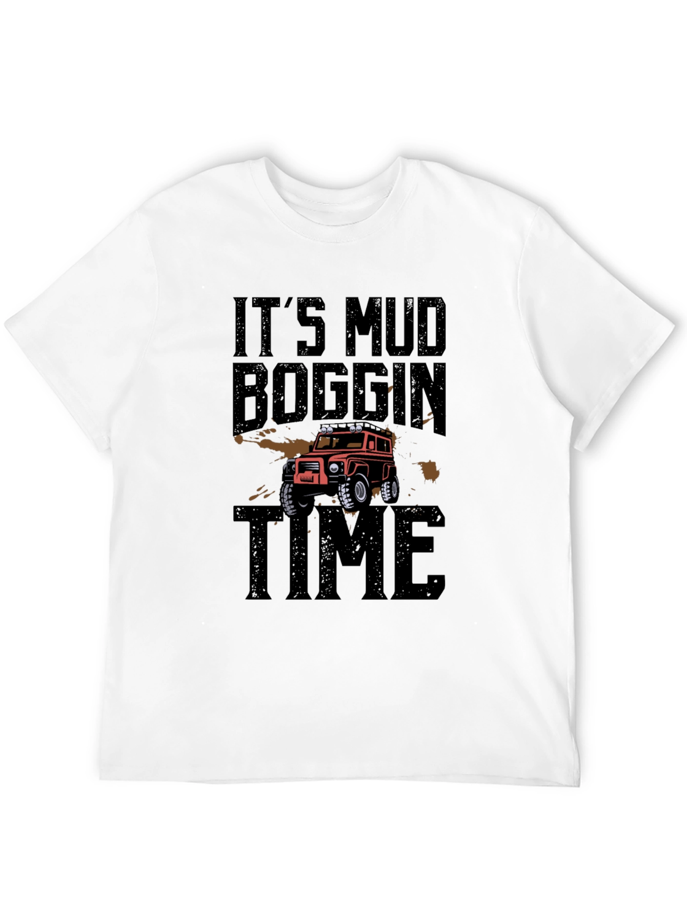 Mud Boggin Time Black Graphic T-Shirt