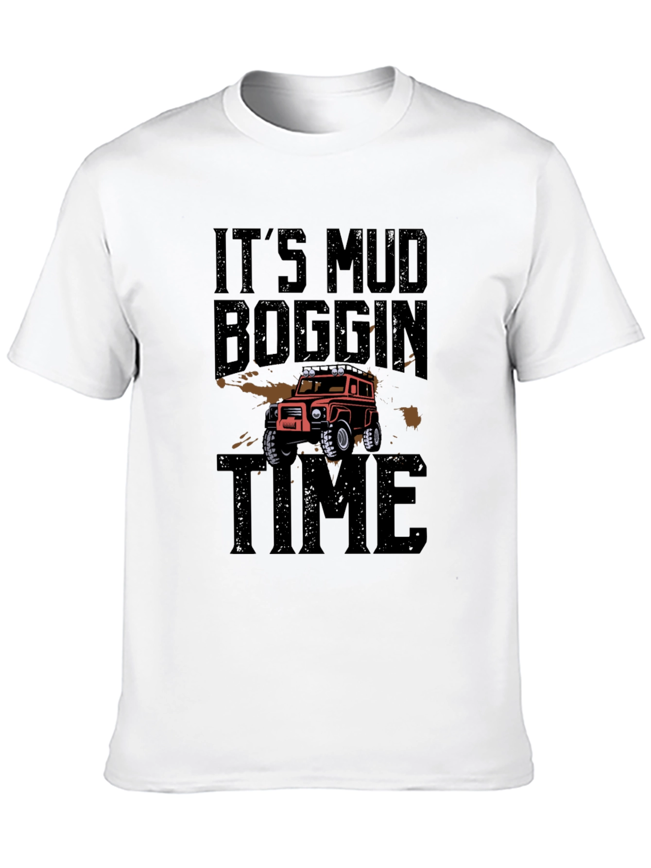 Mud Boggin Time Black Graphic T-Shirt