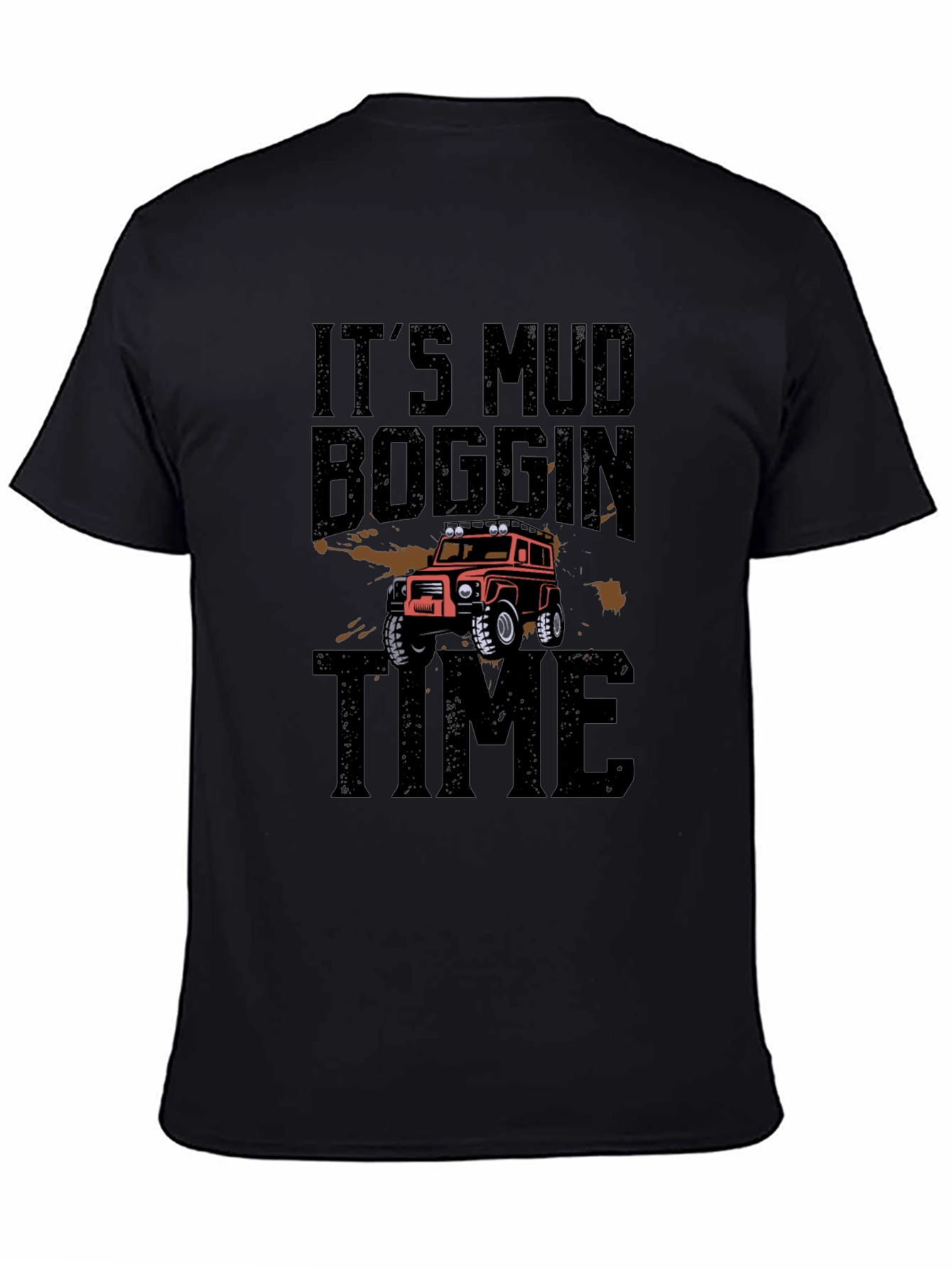 Mud Boggin Time Black Graphic T-Shirt