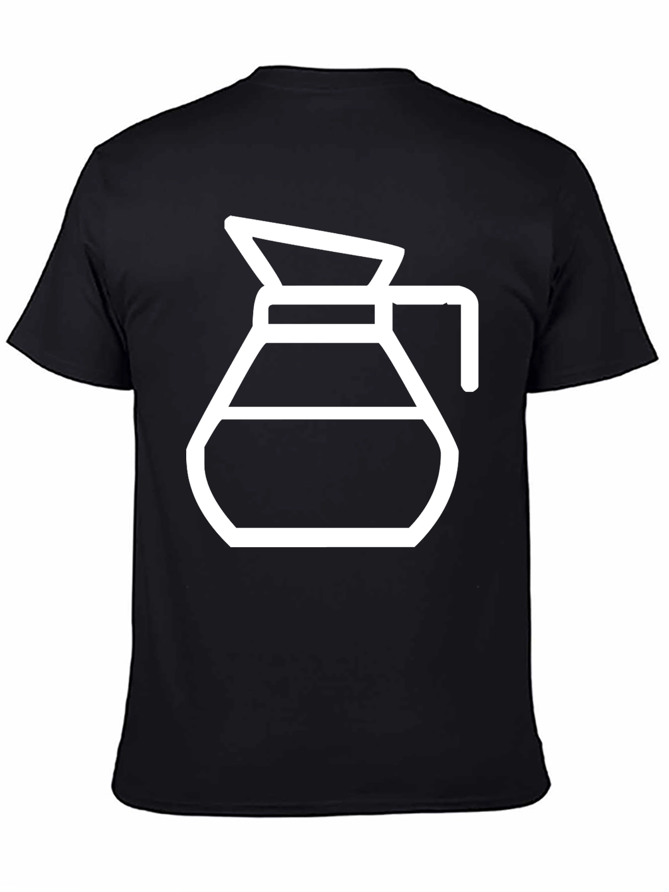 Coffee Carafe Graphic Tee - Black Cotton T-Shirt