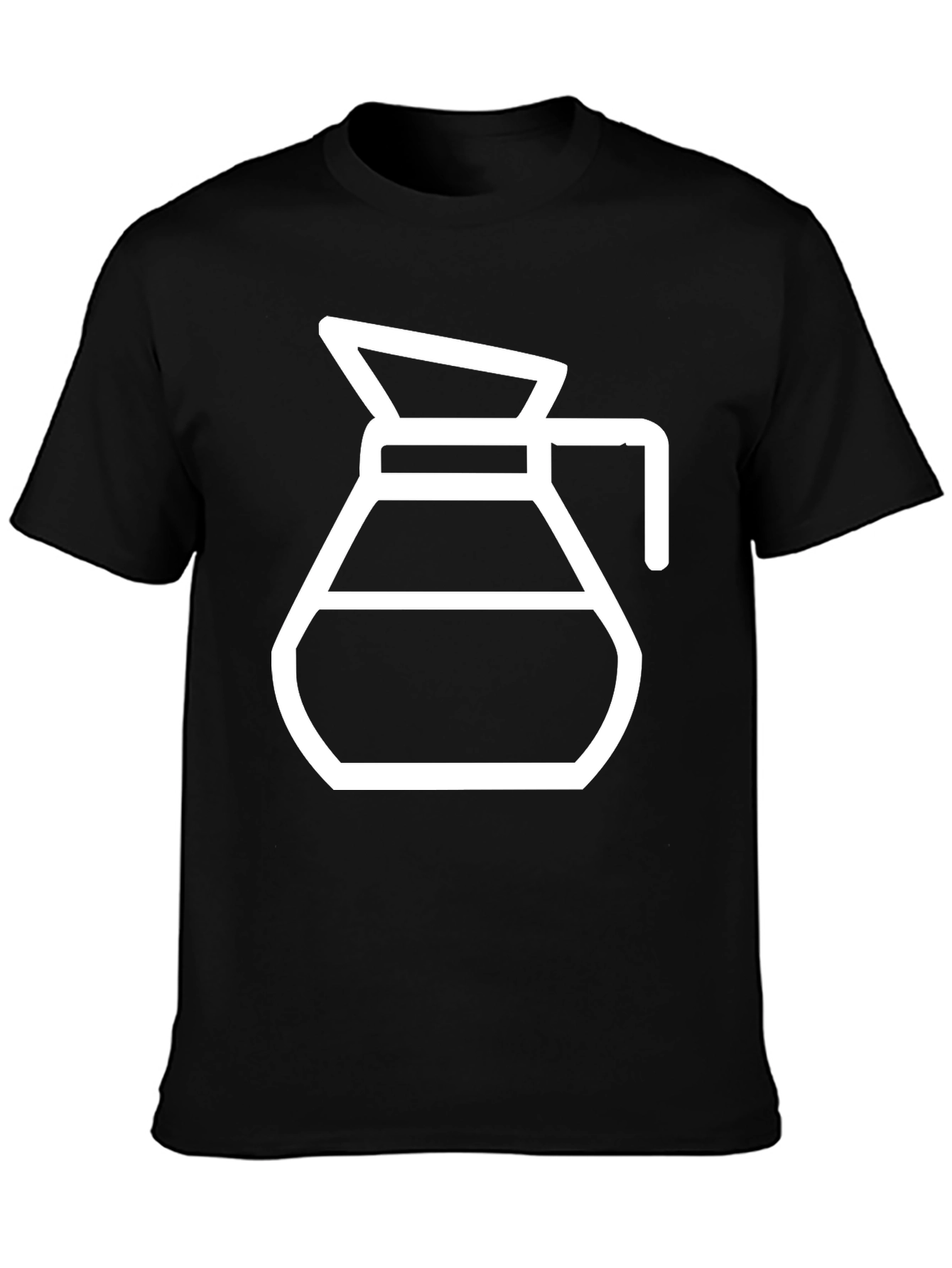 Coffee Carafe Graphic Tee - Black Cotton T-Shirt