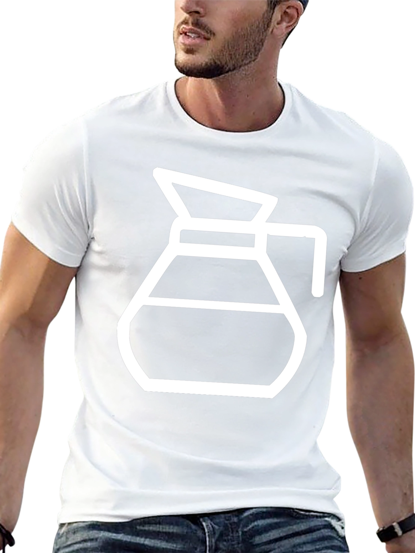 Coffee Carafe Graphic Tee - Black Cotton T-Shirt
