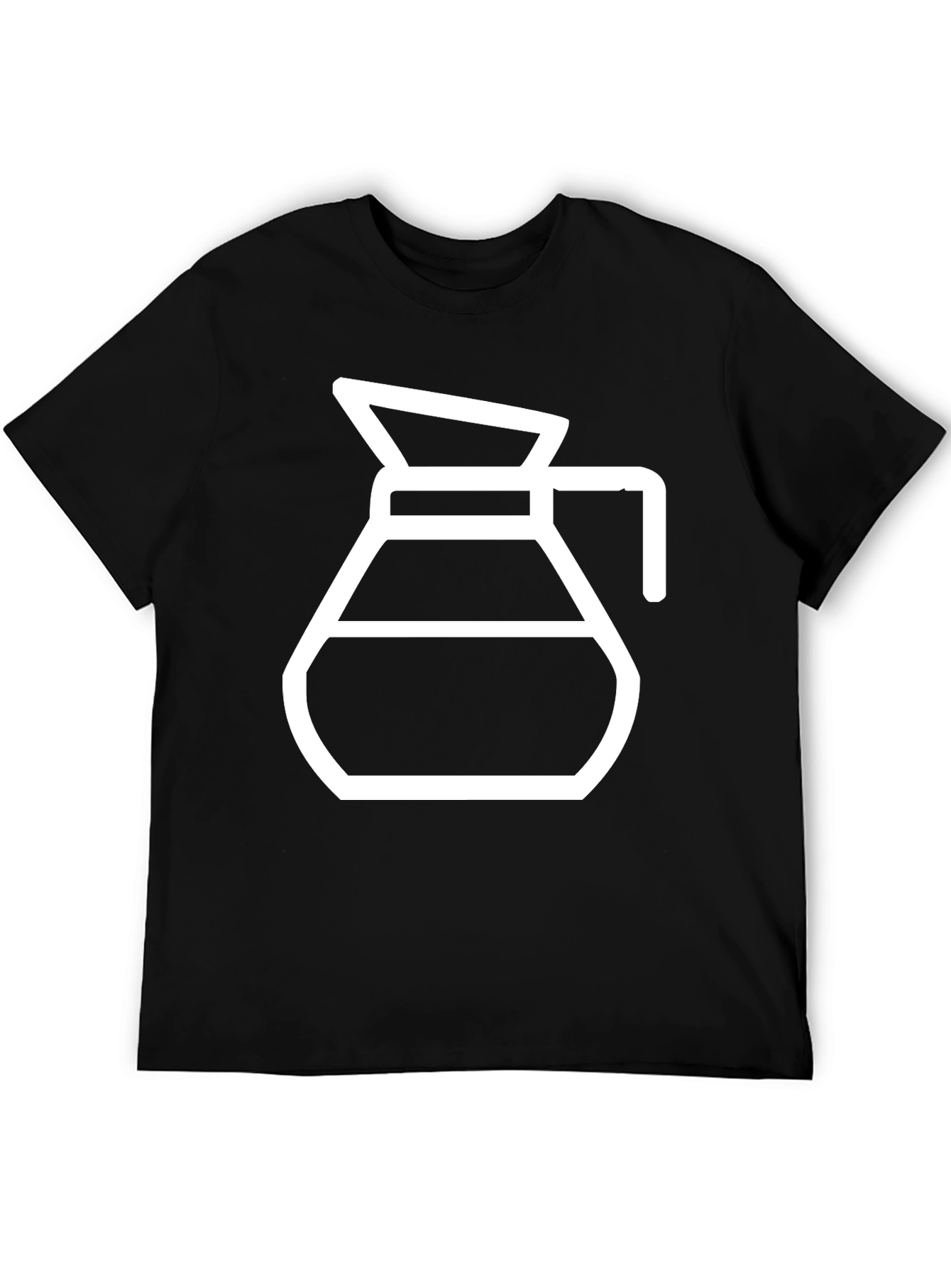 Coffee Carafe Graphic Tee - Black Cotton T-Shirt