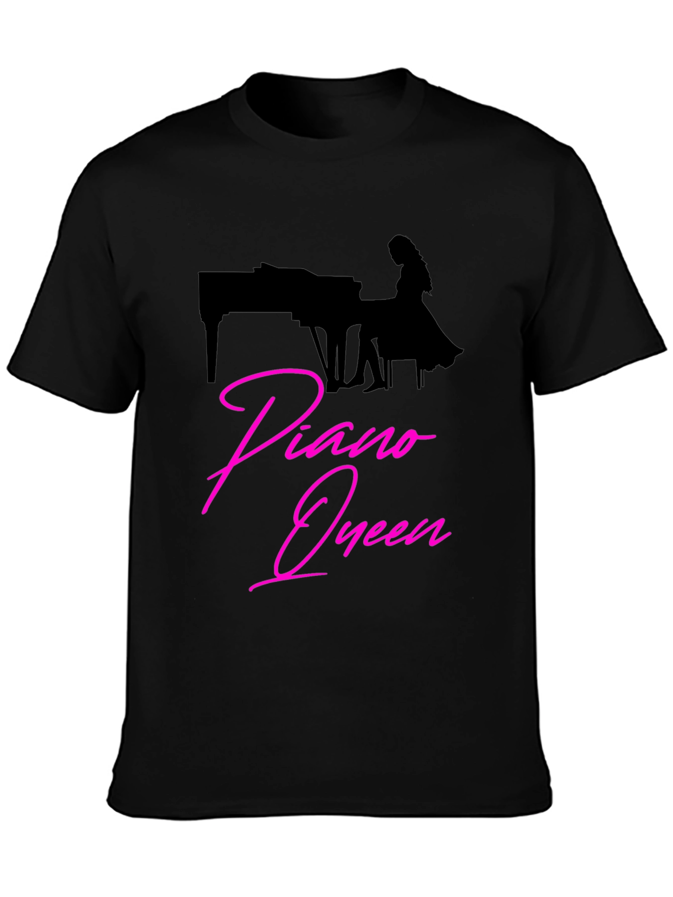 Piano Queen T-Shirt - Black Musical Tee