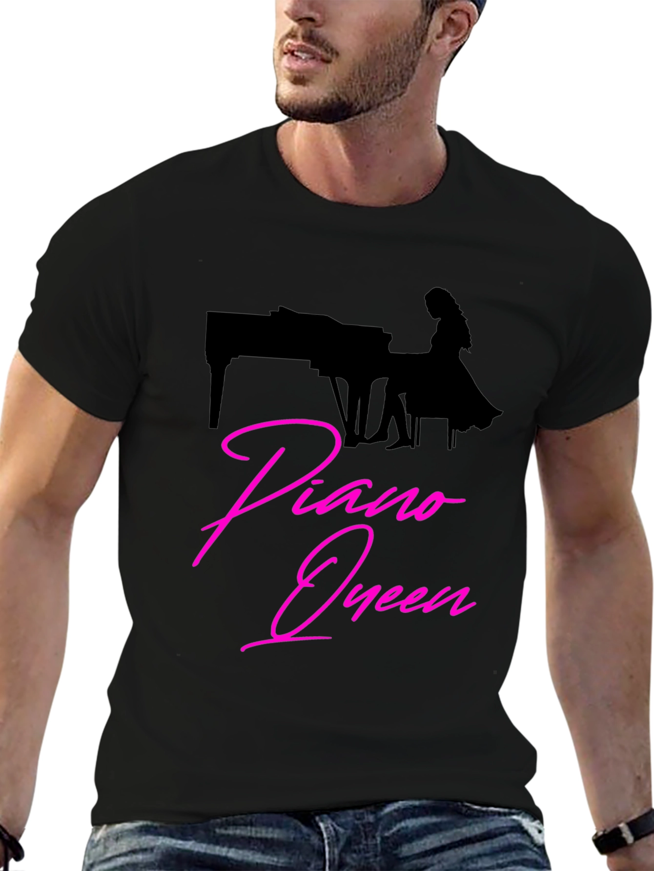 Piano Queen T-Shirt - Black Musical Tee