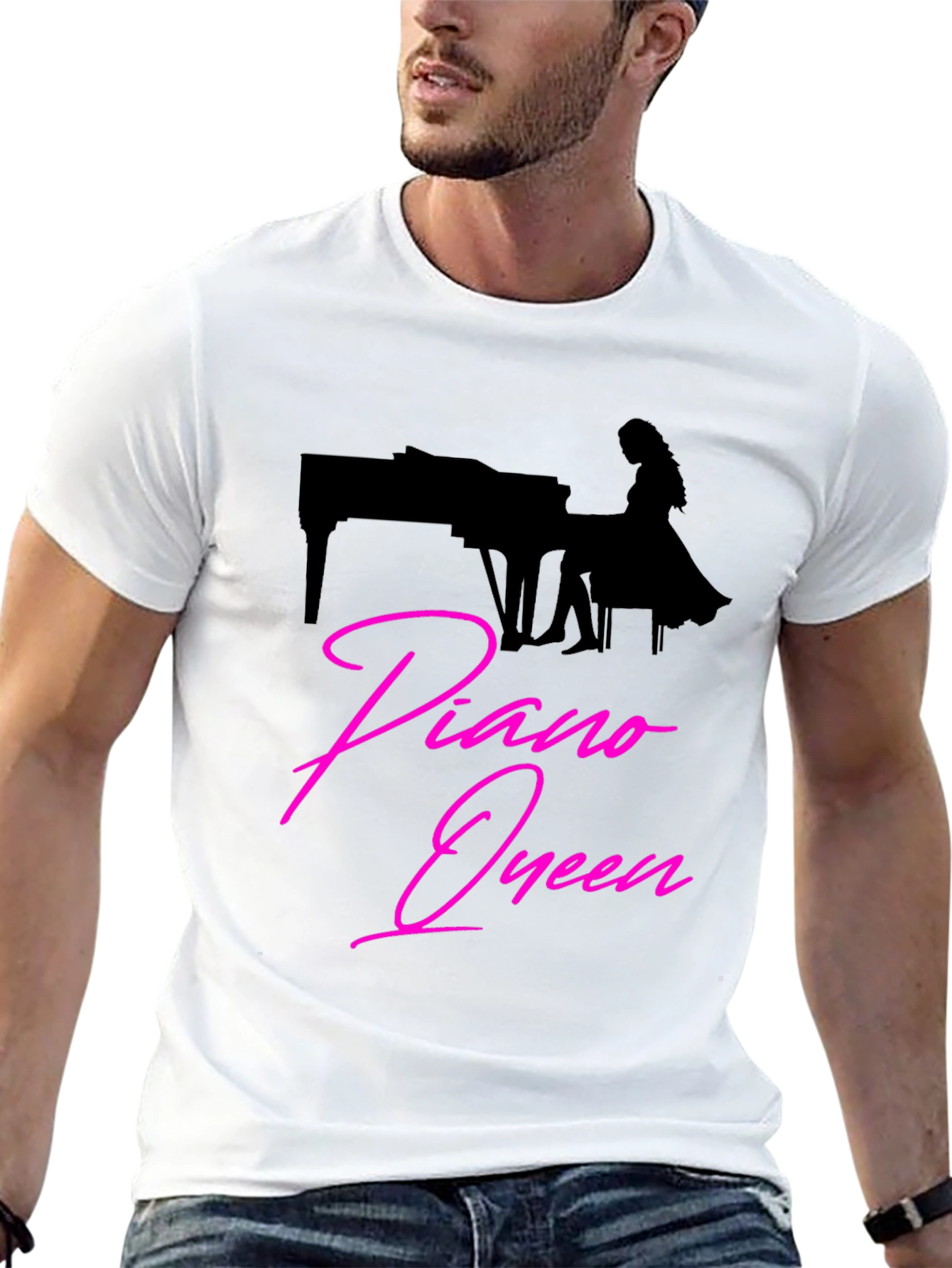 Piano Queen T-Shirt - Black Musical Tee