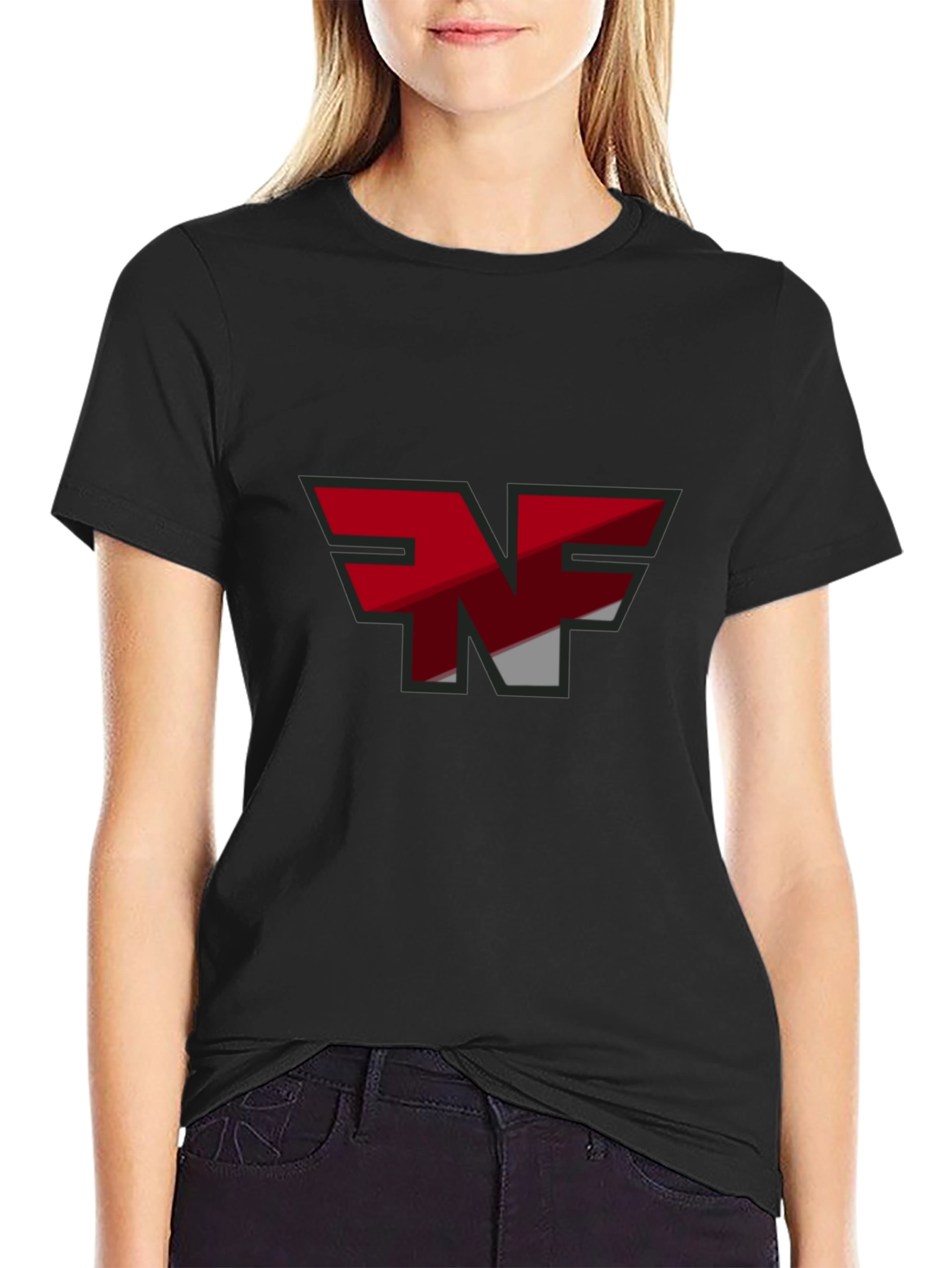 Black T-Shirt with Graphic Logo