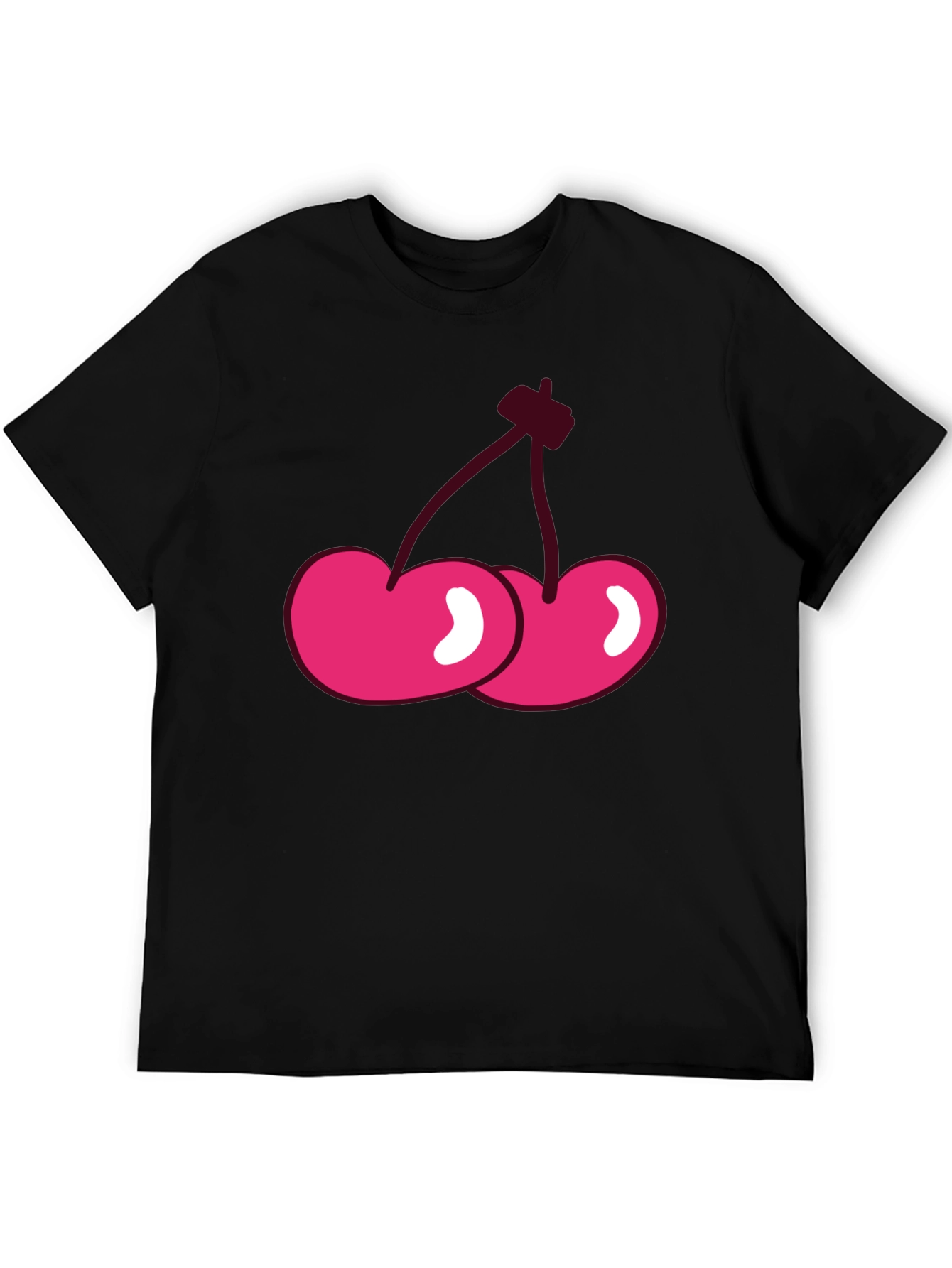 Cherry Graphic Black T-Shirt
