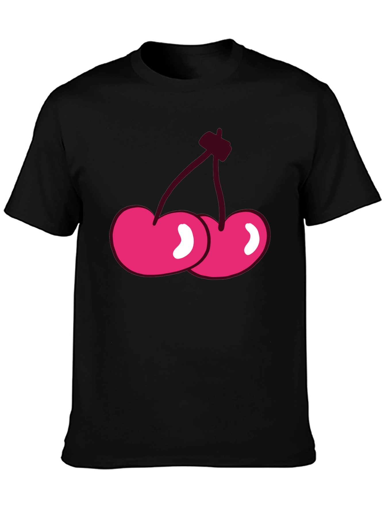 Cherry Graphic Black T-Shirt