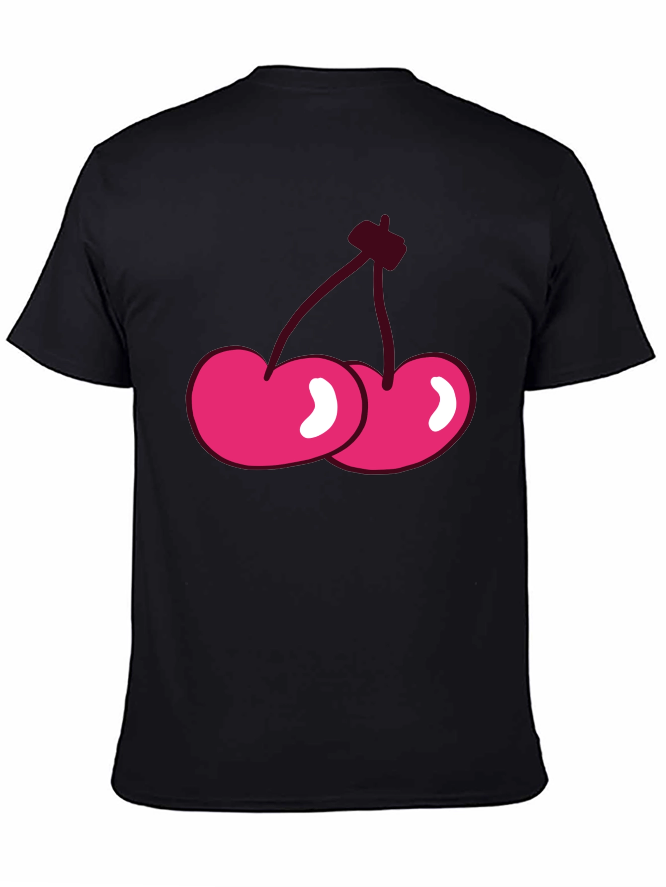 Cherry Graphic Black T-Shirt