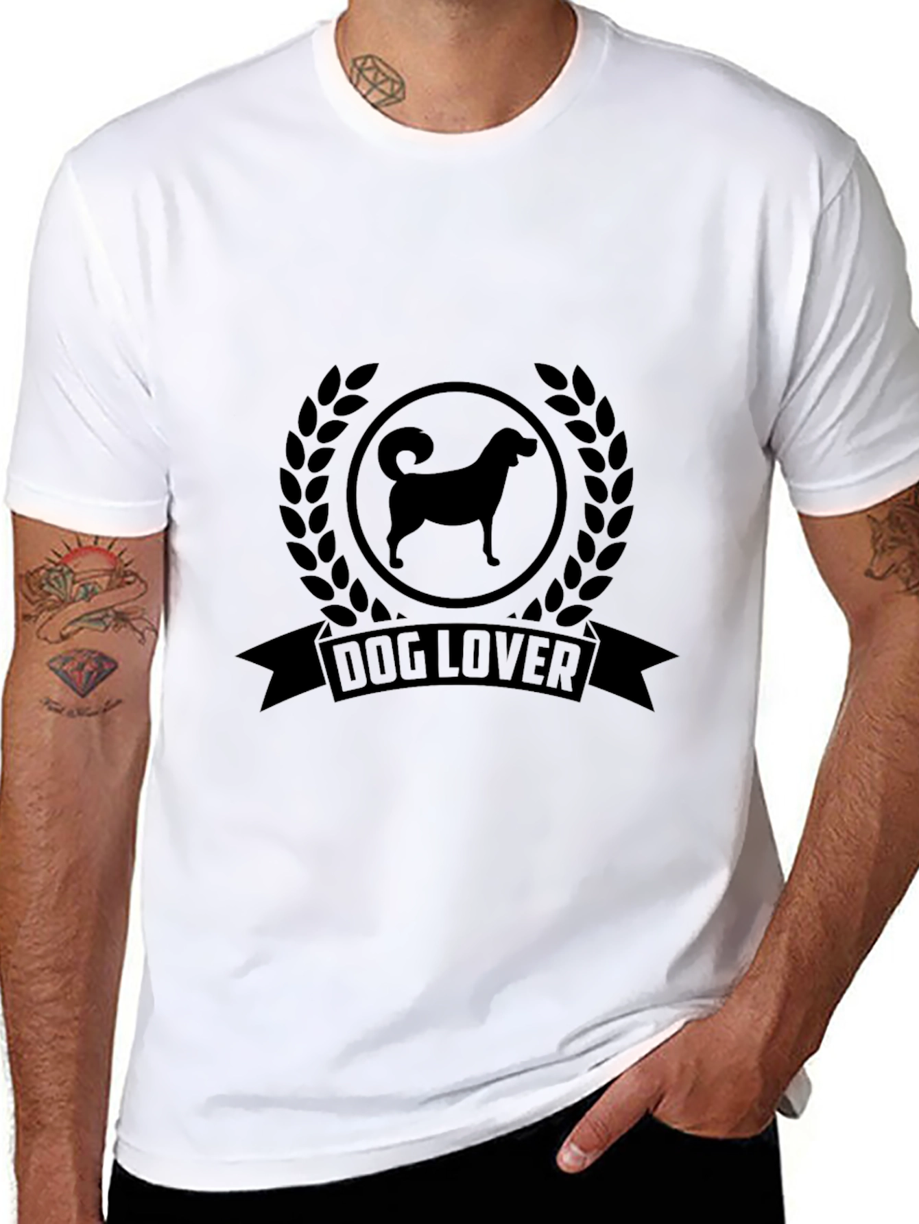 Dog Lover Graphic Tee - Black