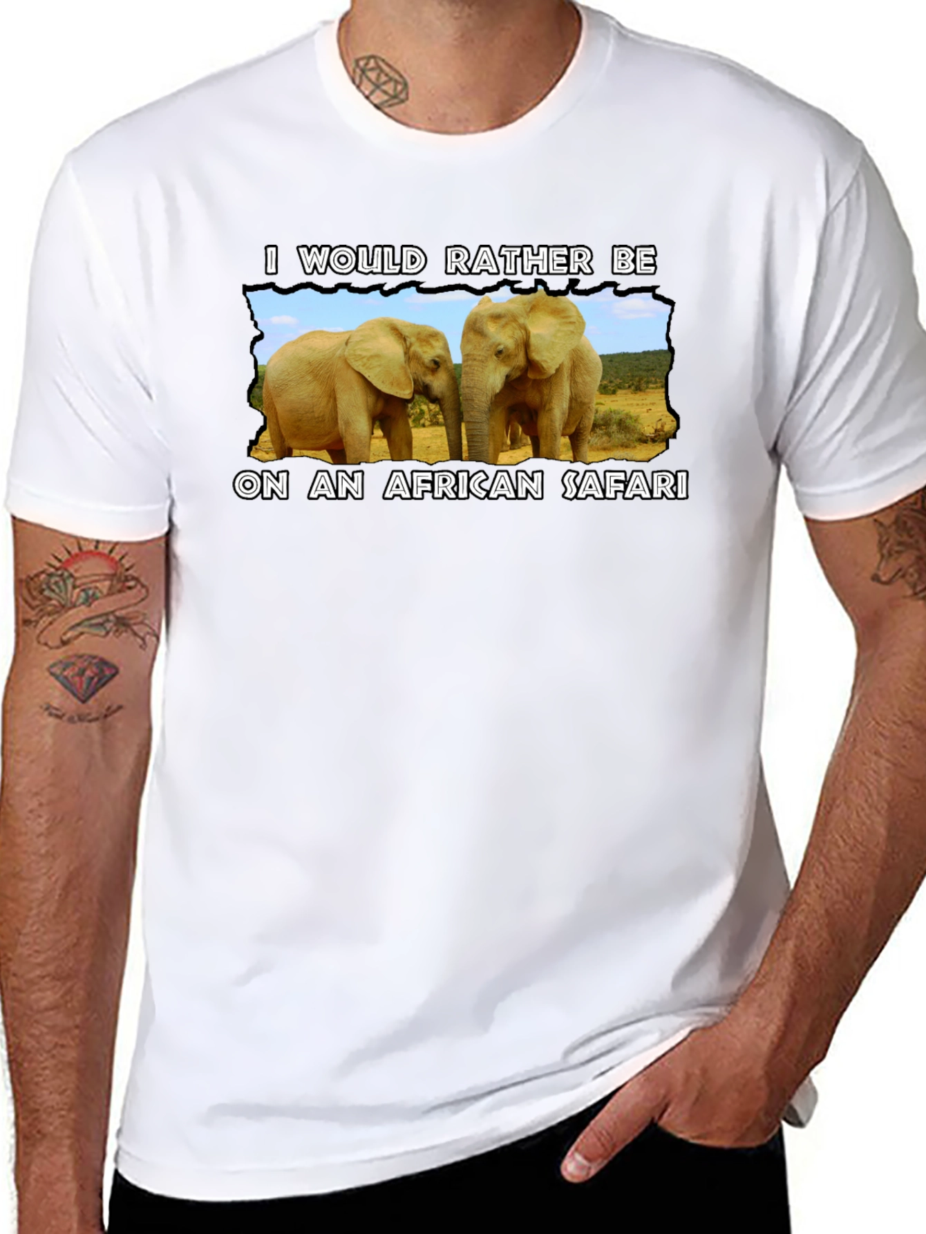 African Safari Elephant T-Shirt