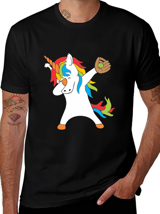 Unicorn Baseball Dab T-Shirt - Novelty Tee