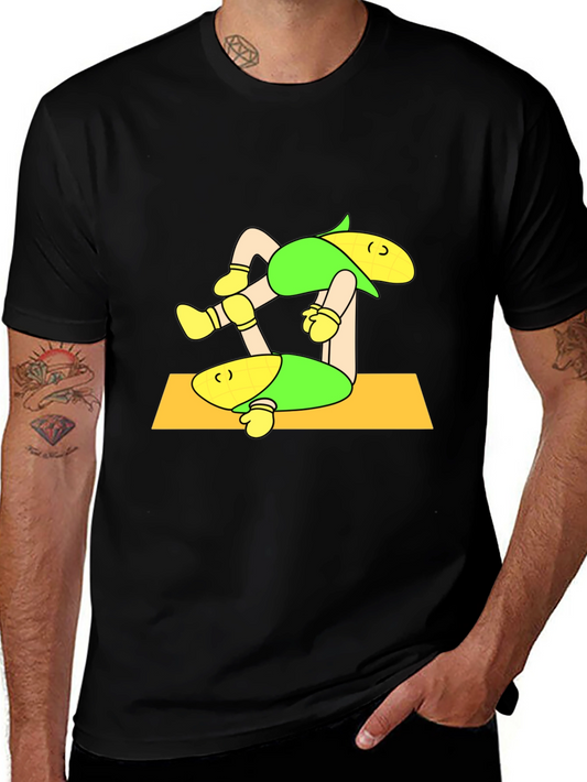 Corn Yoga Black T-Shirt