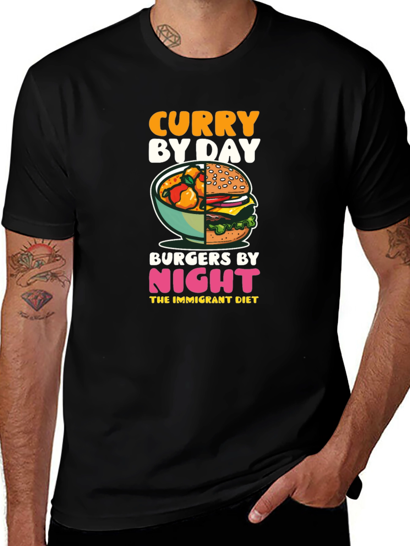 Curry By Day Burgers By Night T-Shirt