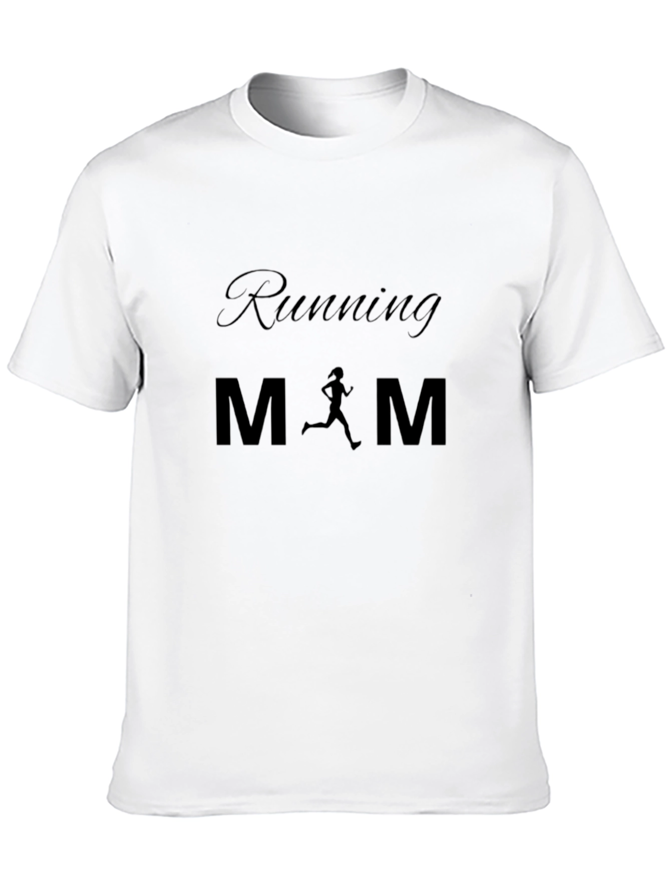 Running Mom Tee - Black Graphic Print T-Shirt