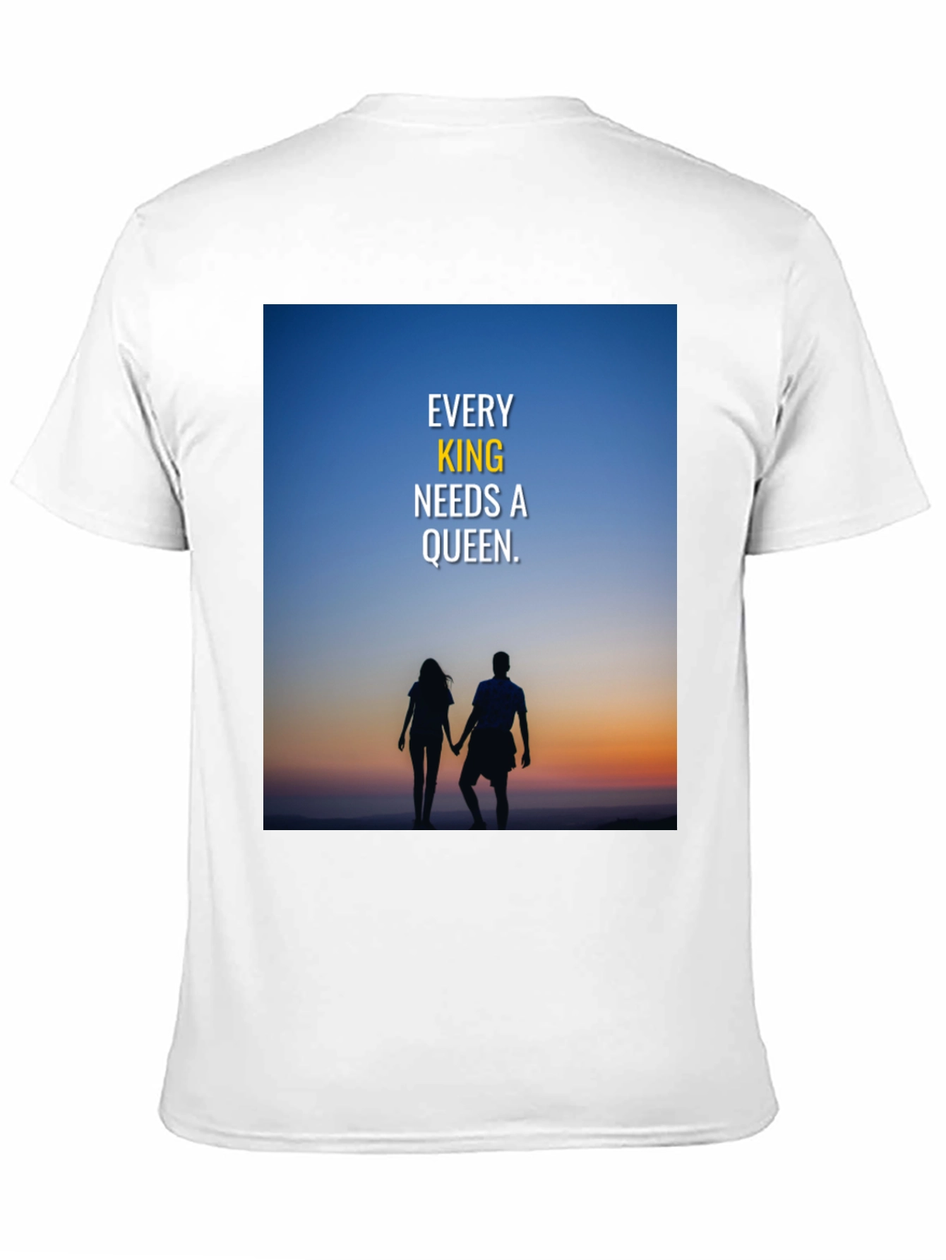 King and Queen Couple Silhouette T-Shirt