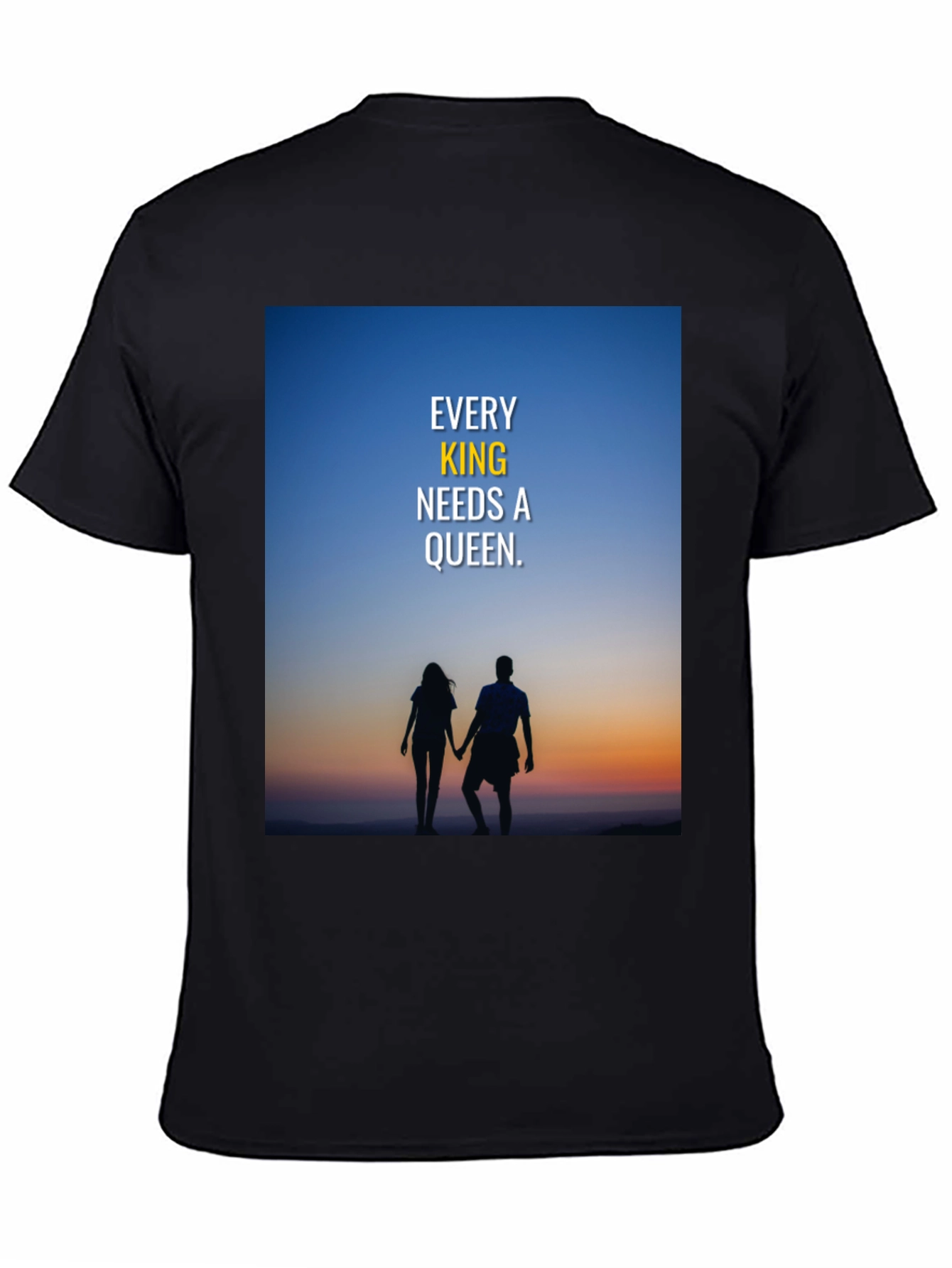 King and Queen Couple Silhouette T-Shirt